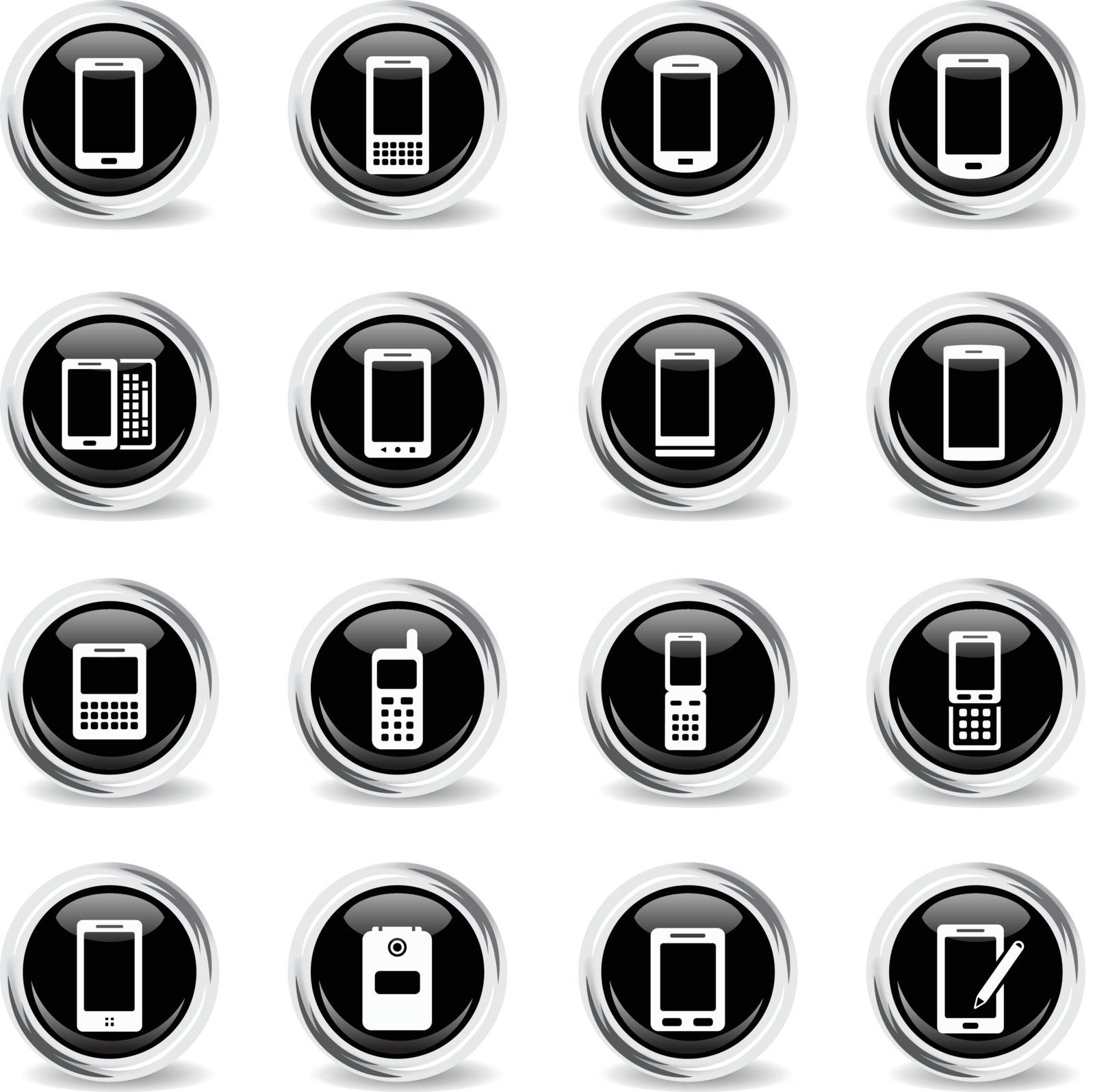 Telephone vector icons for web sites and user interface