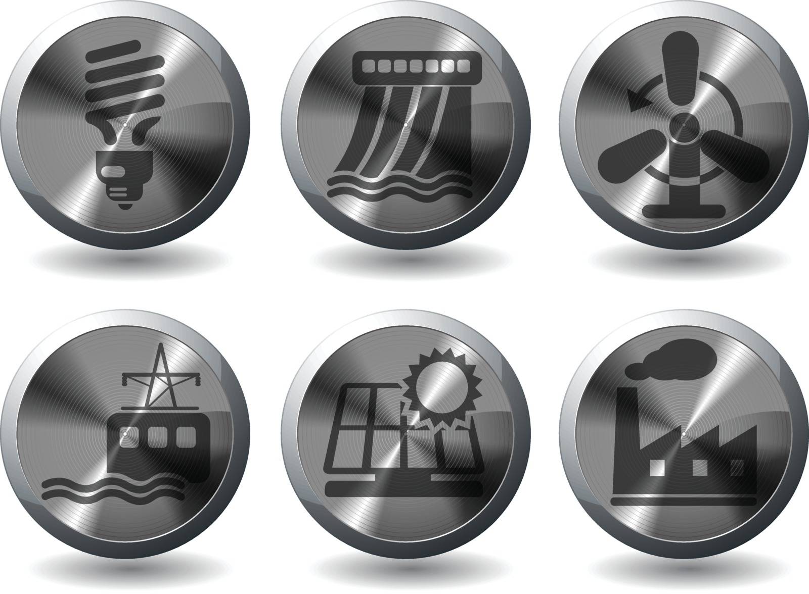 Energy icons set for web sites and user interface