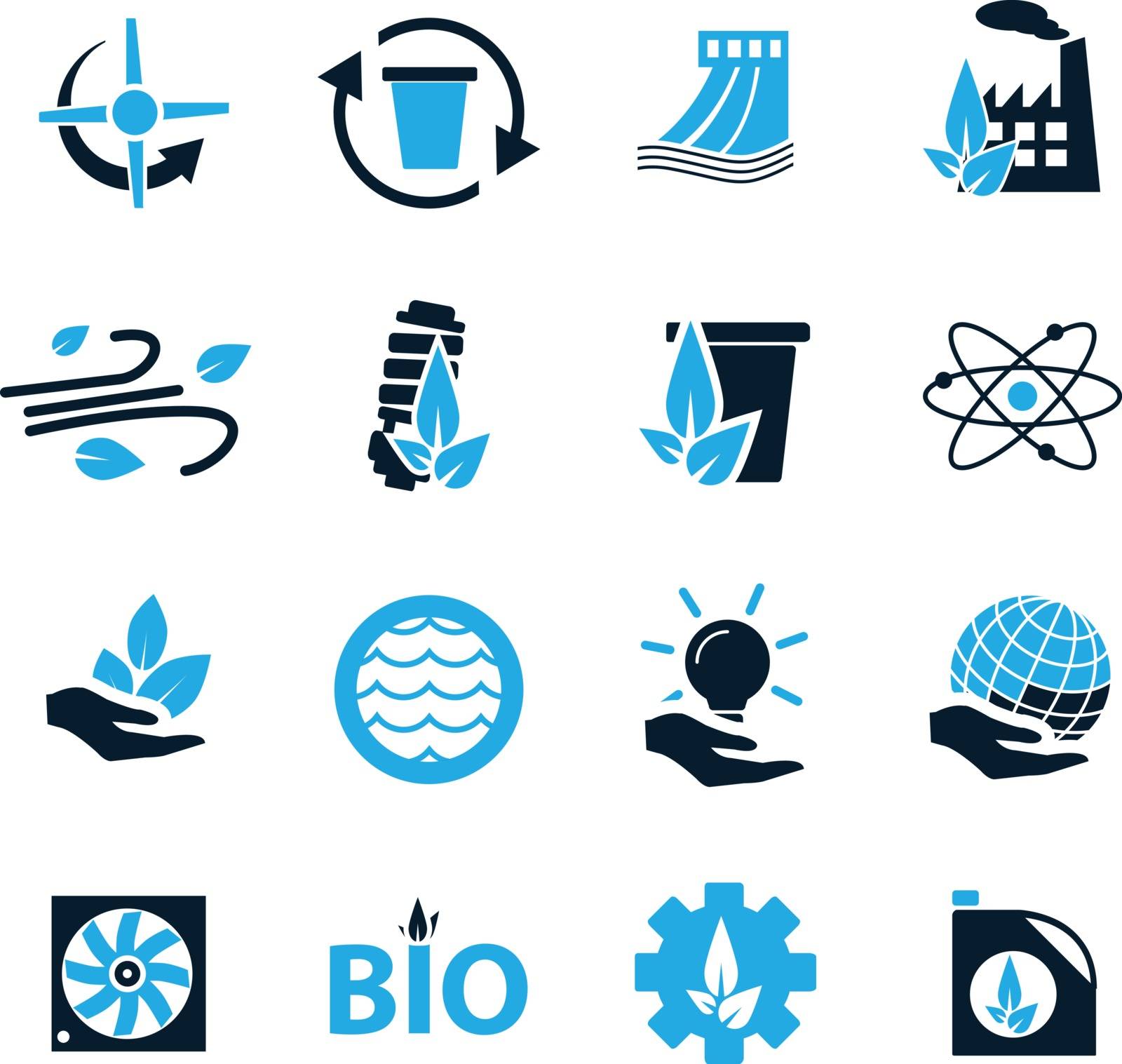 Alternative energy simply icons for web and user interfaces