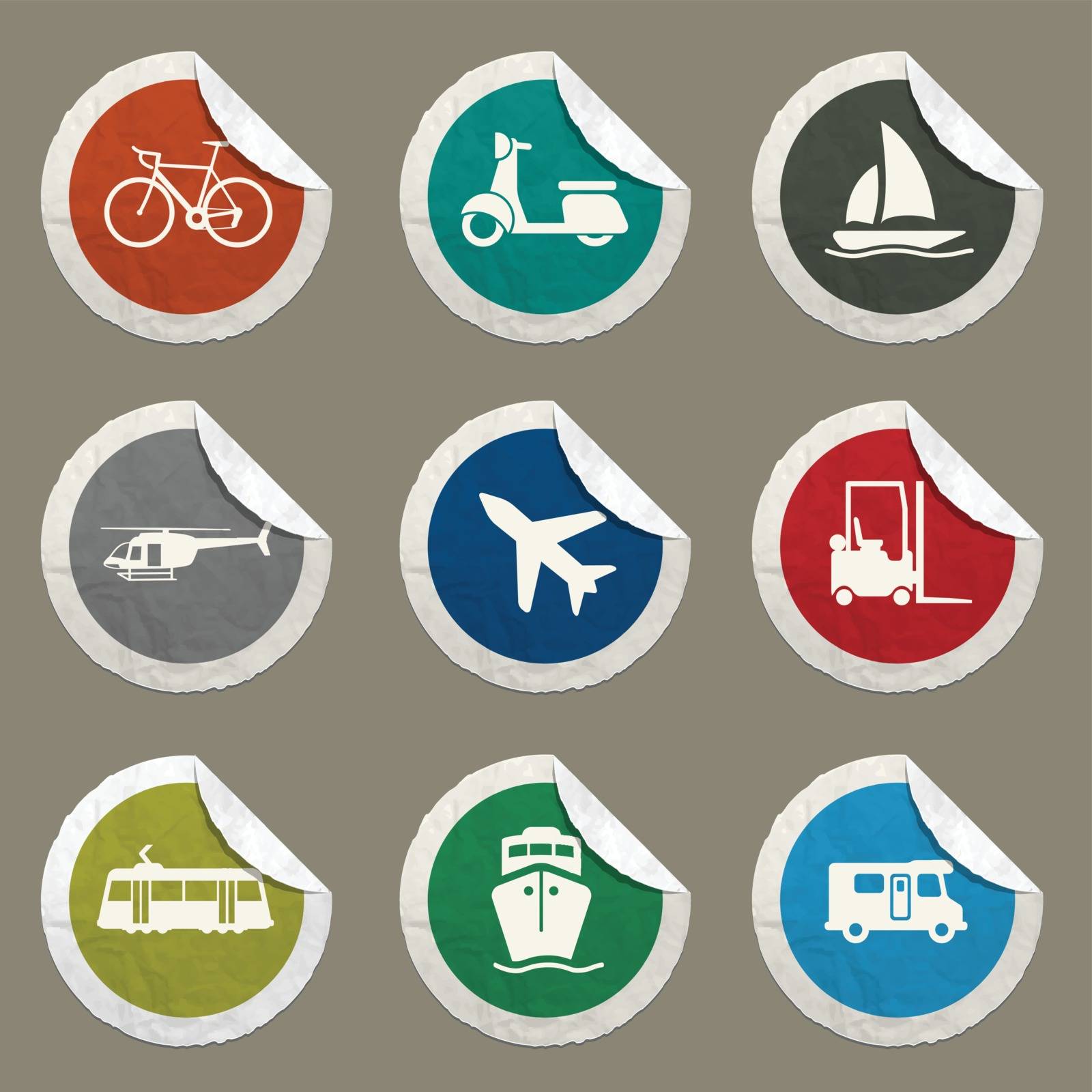 Transportation  vector icons for web sites and user interface