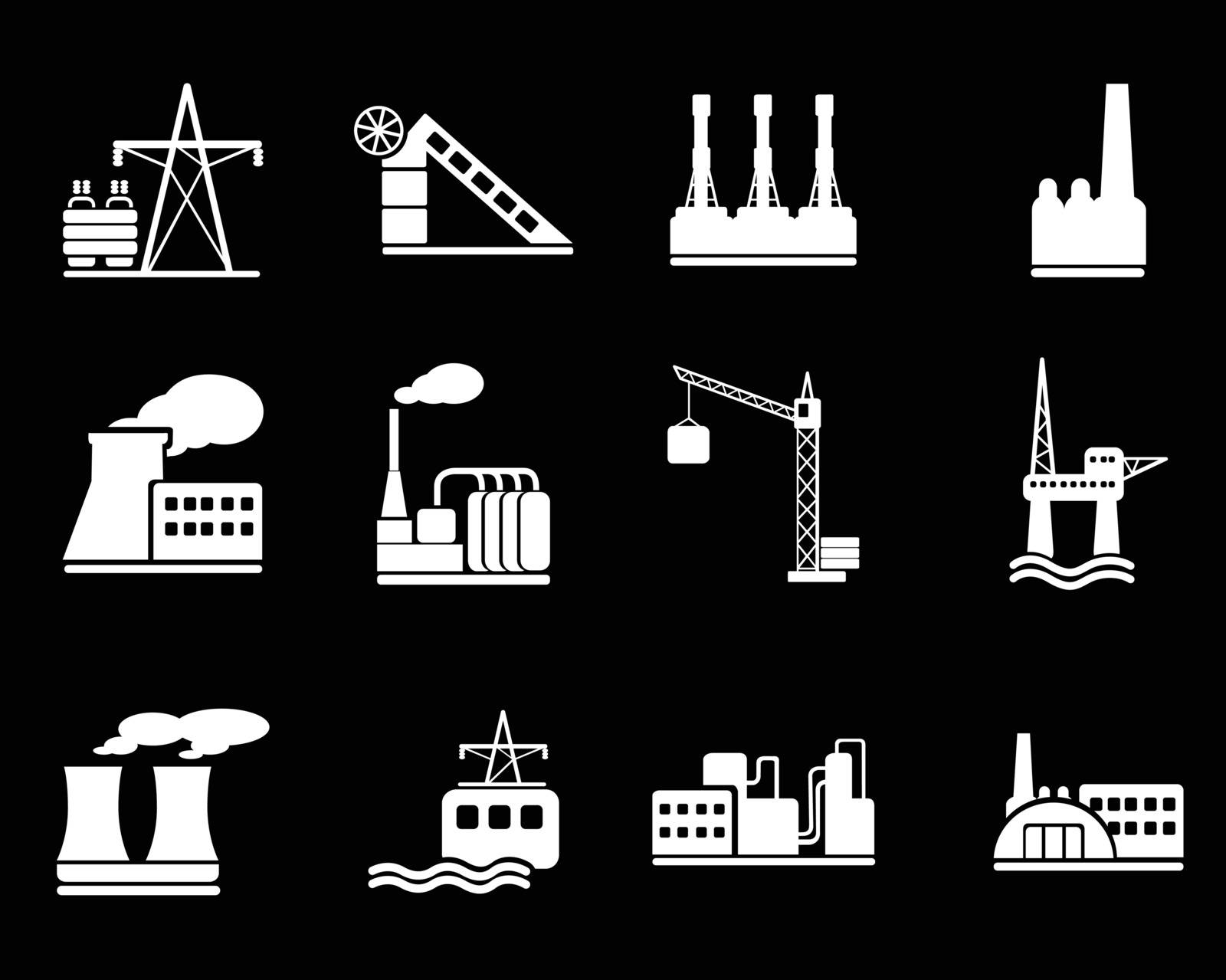 Factory and Industry  simply symbols for web and user interface