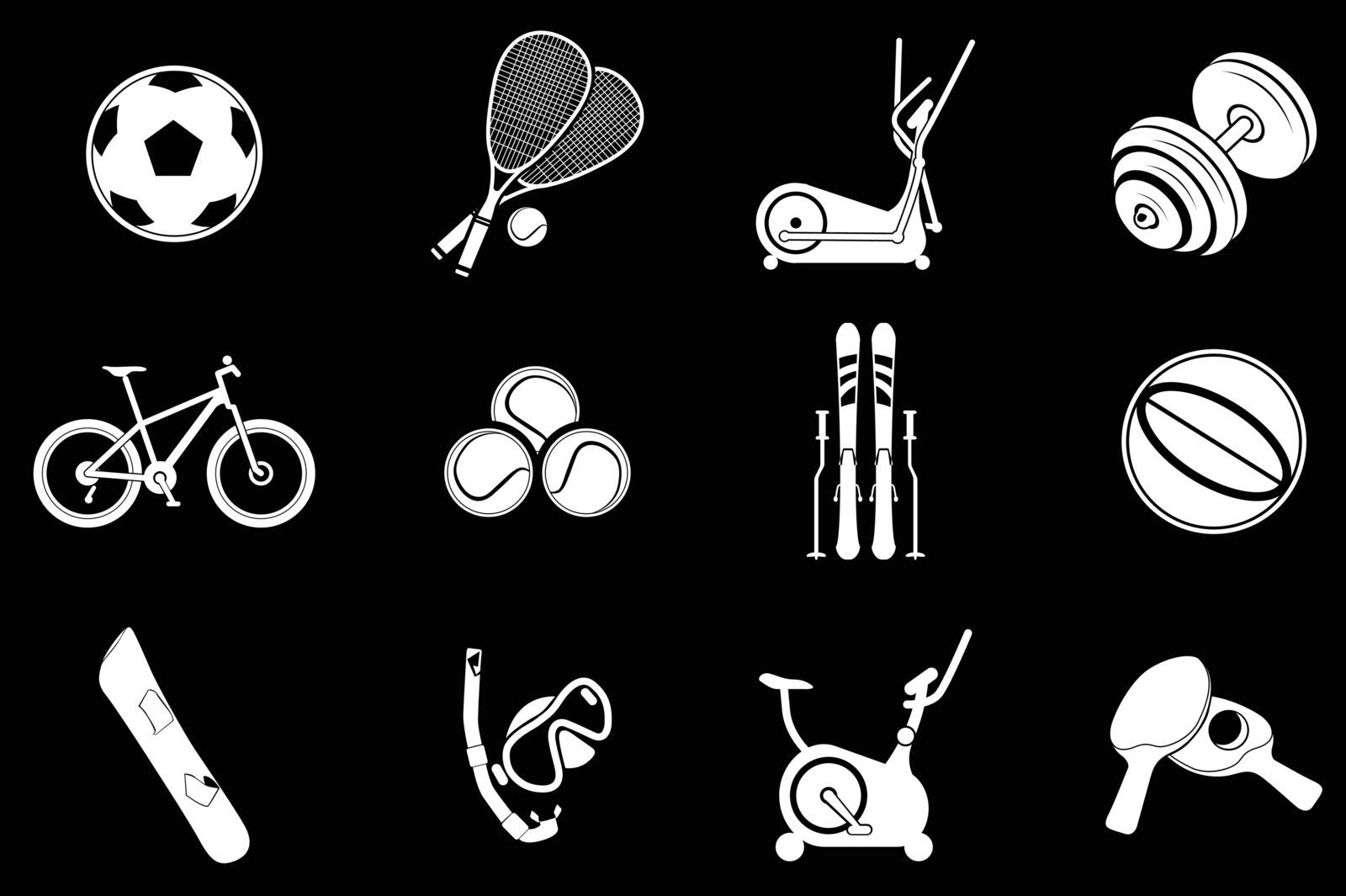 Sport equipment symbols by ayax