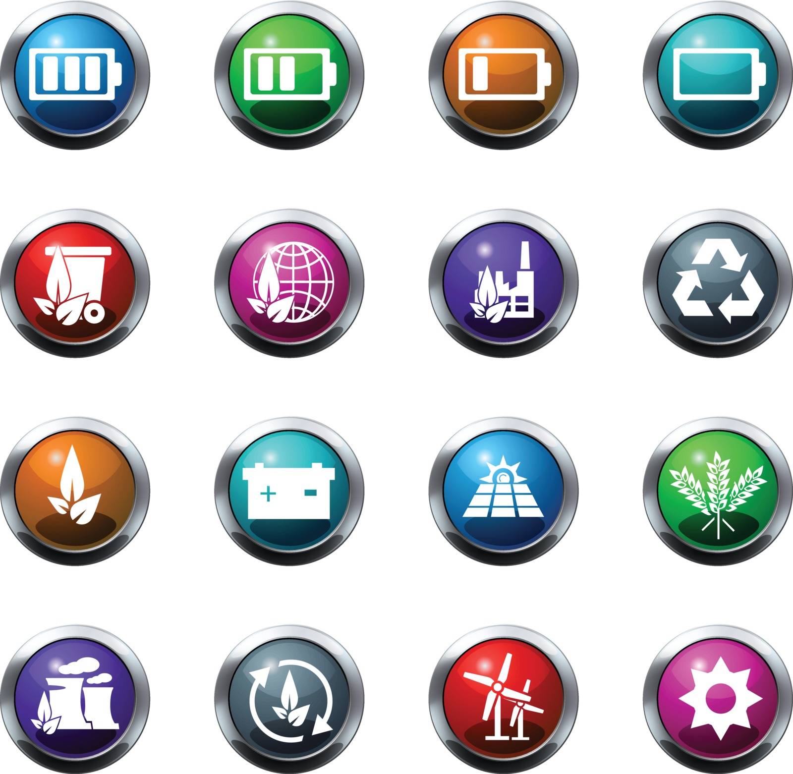 Alternative energy color icon for web sites and user interfaces