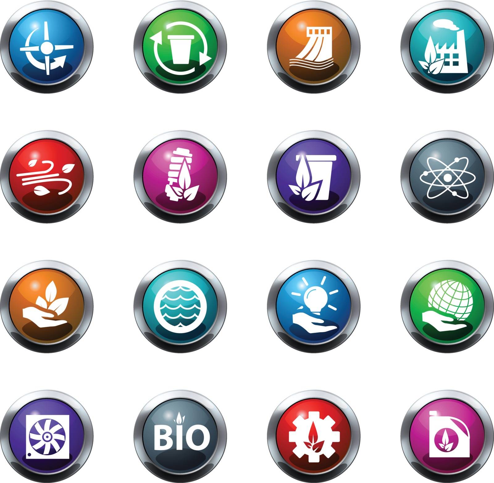 Alternative energy color icon for web sites and user interfaces