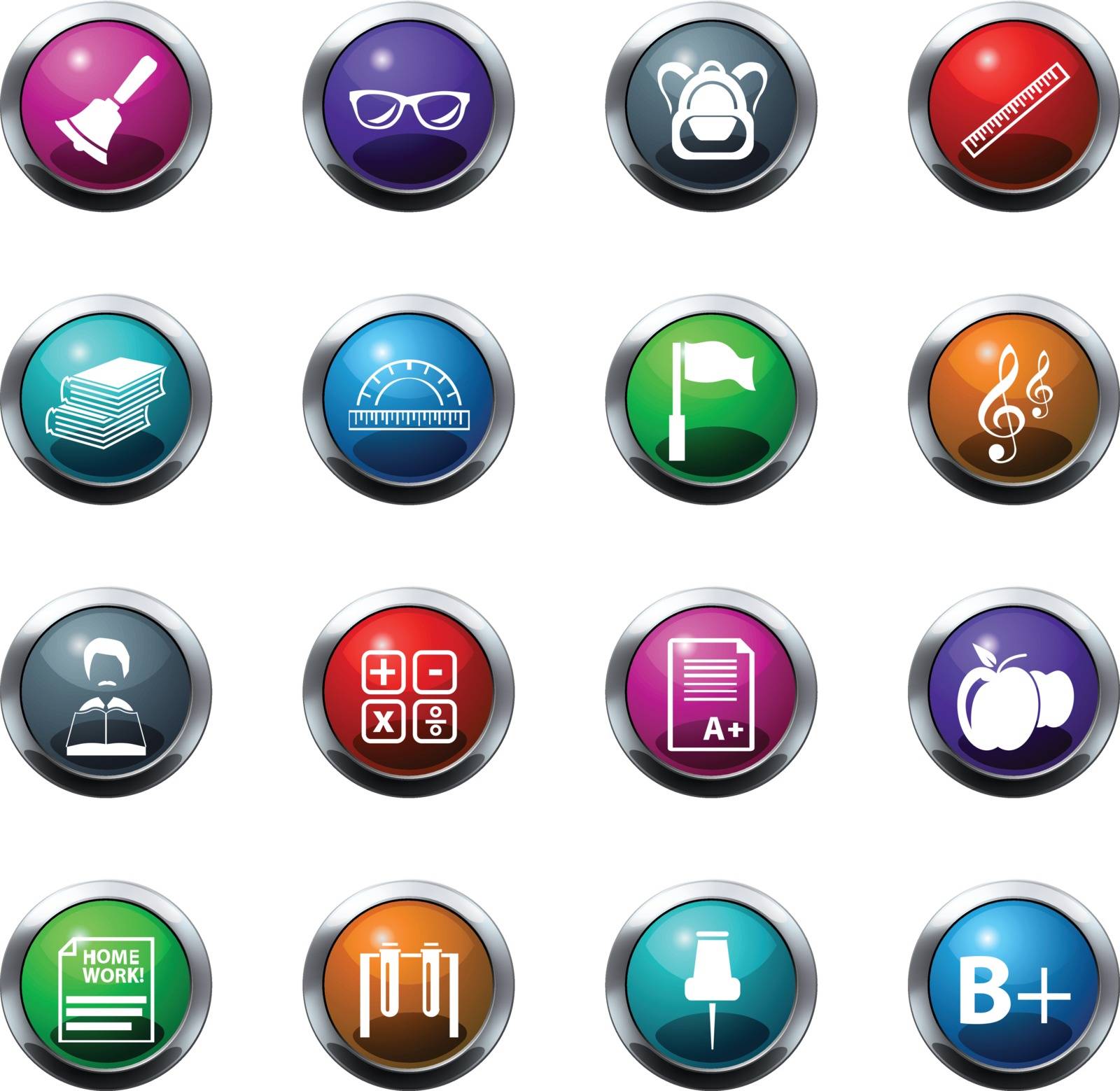 School vector icons for web sites and user interfaces