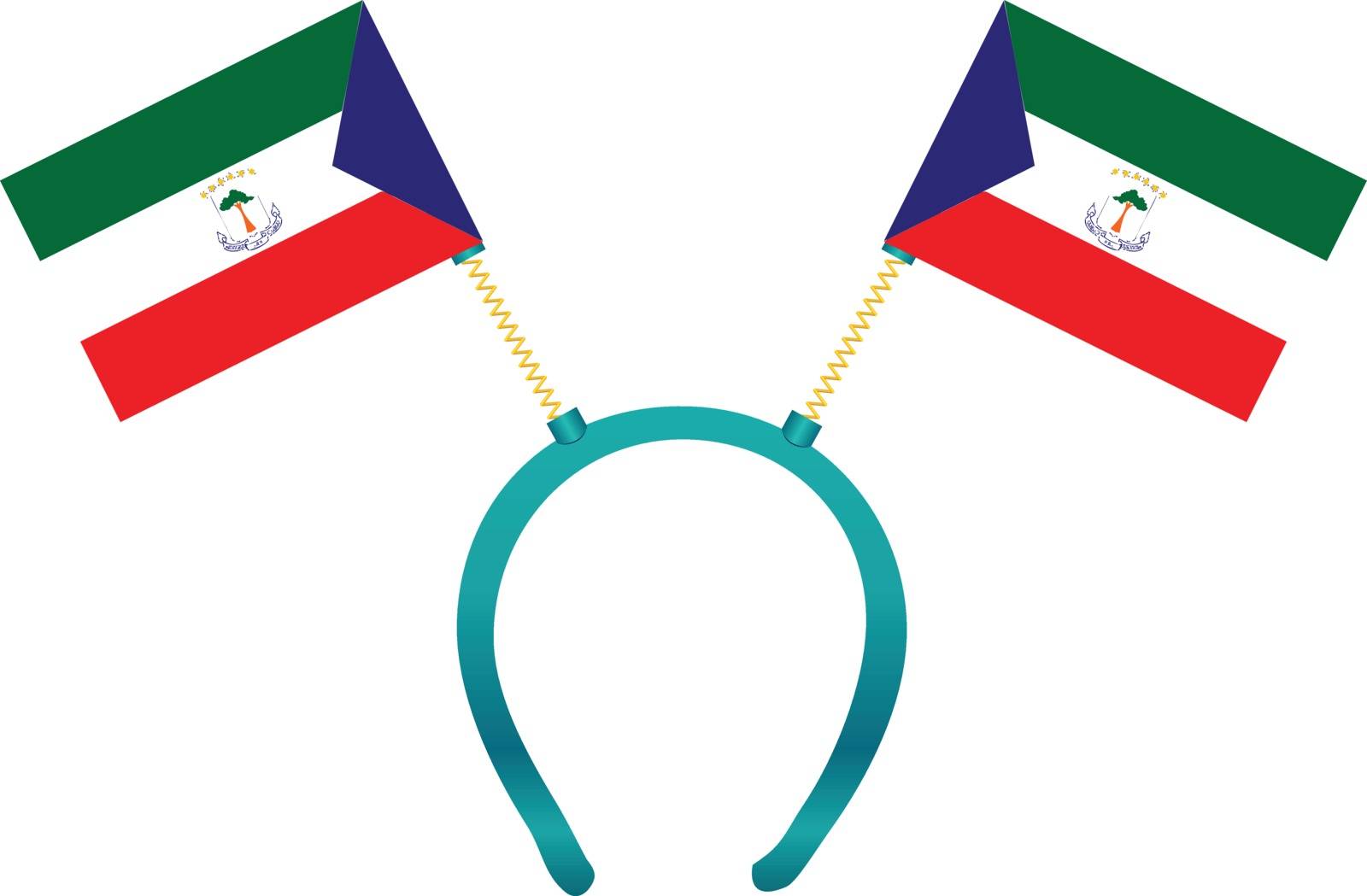 Headgear flag Equatorial Guinea by VIPDesignUSA