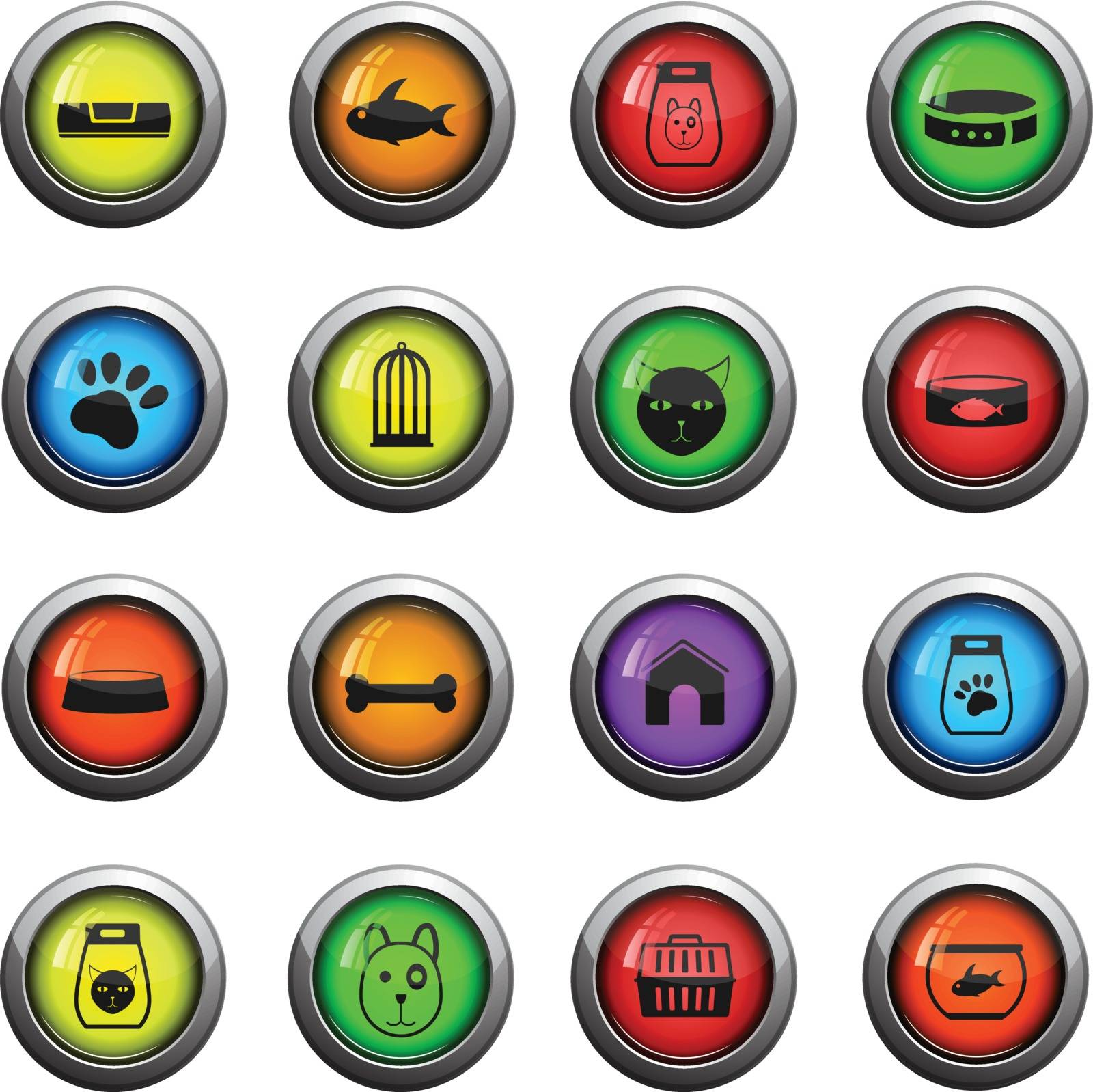 Goods for pets color icon for web sites and user interface