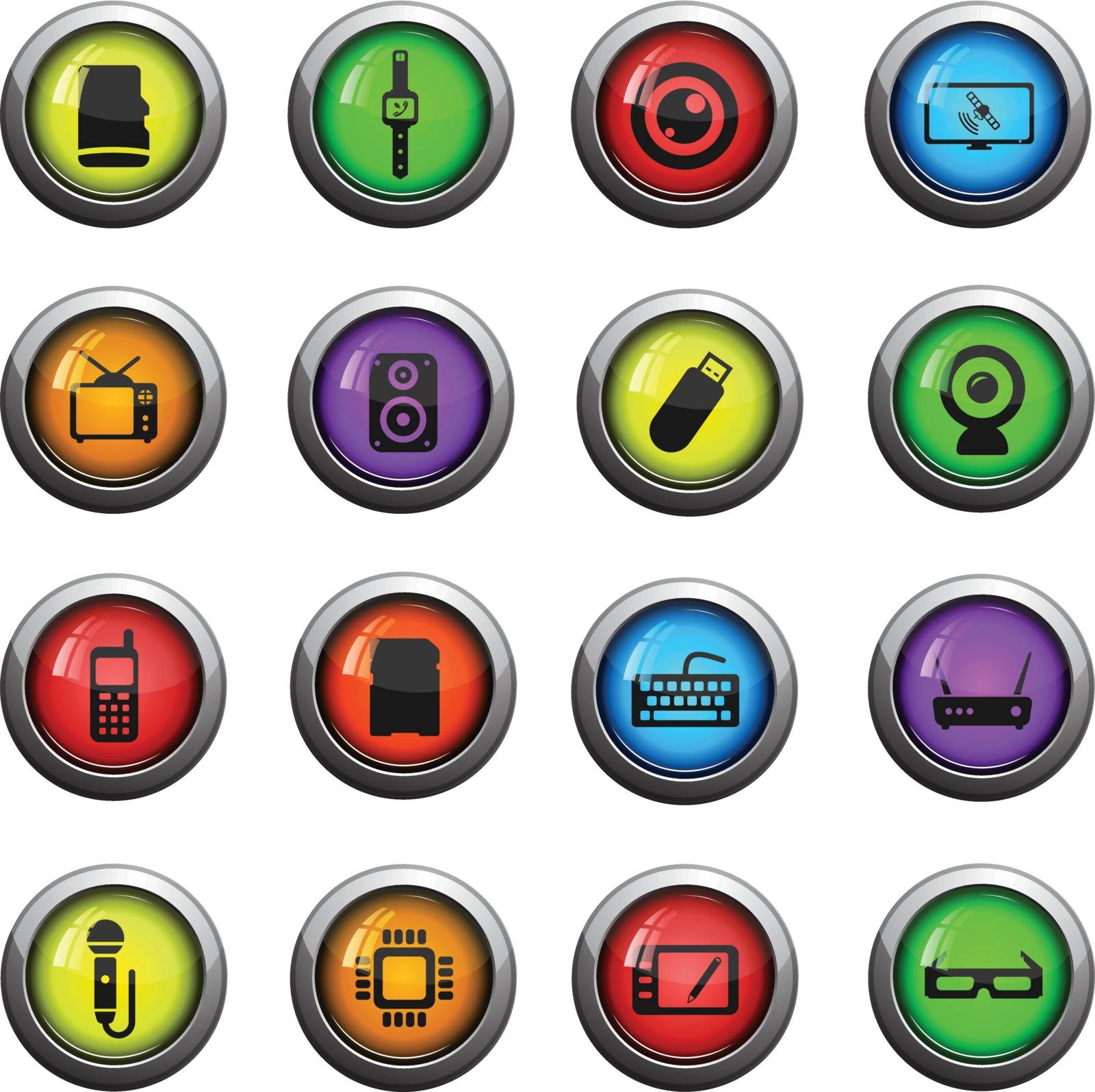 Gadgets icons set for web sites and user interface