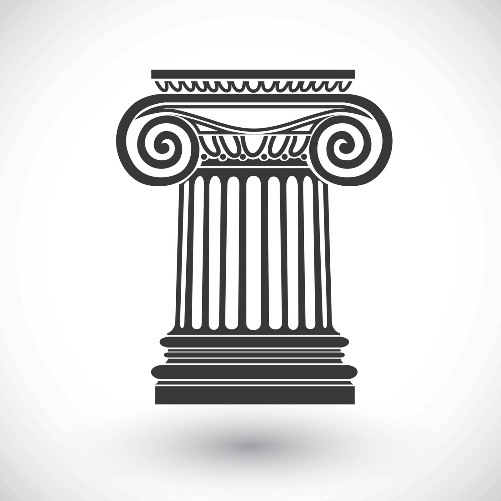 architectural background , ionic column , vector drawing