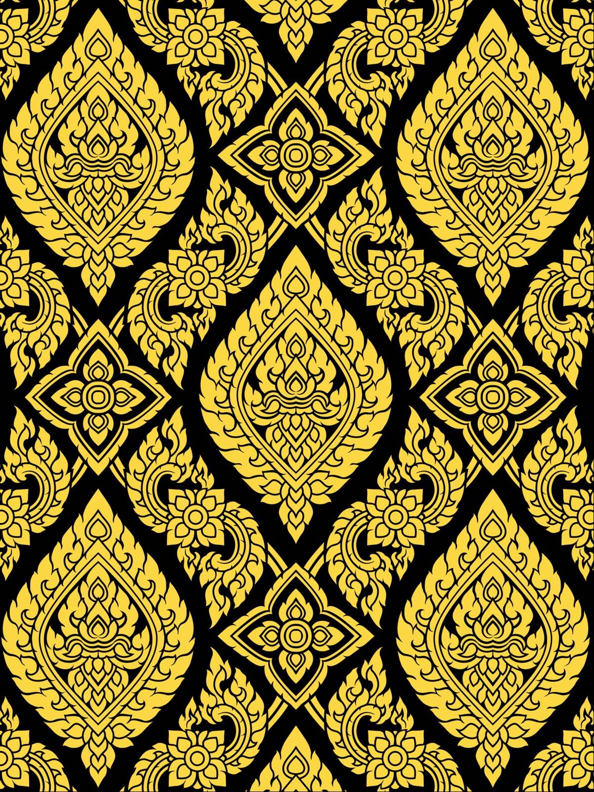 thai pattern background vector by esancai