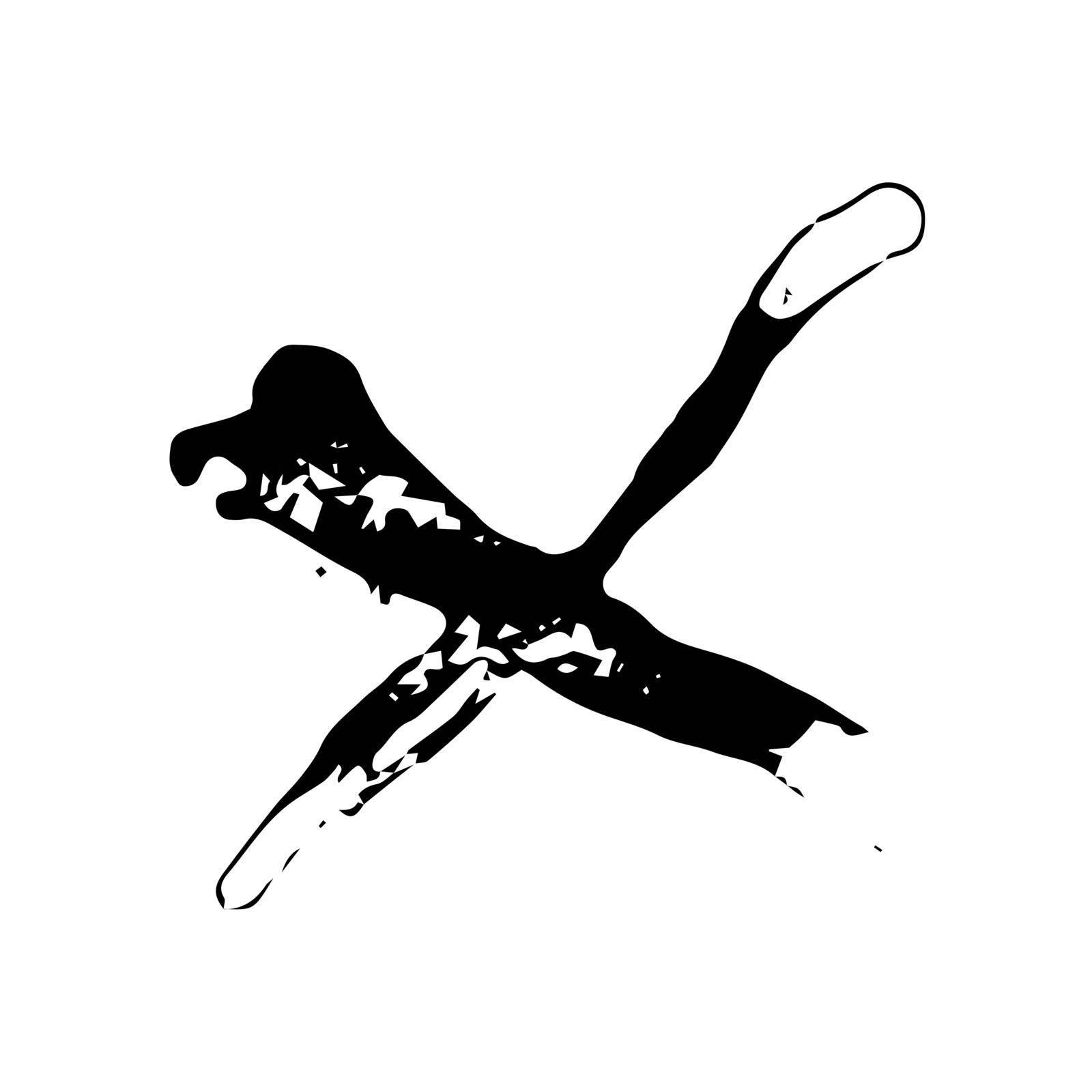 Grunge ink spot shape x by olegkozyrev