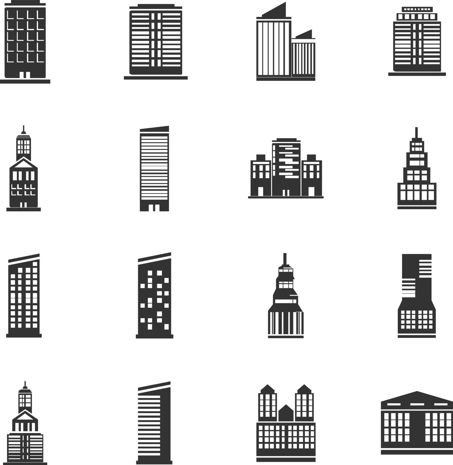 Buildings symbol for web icons and user interface