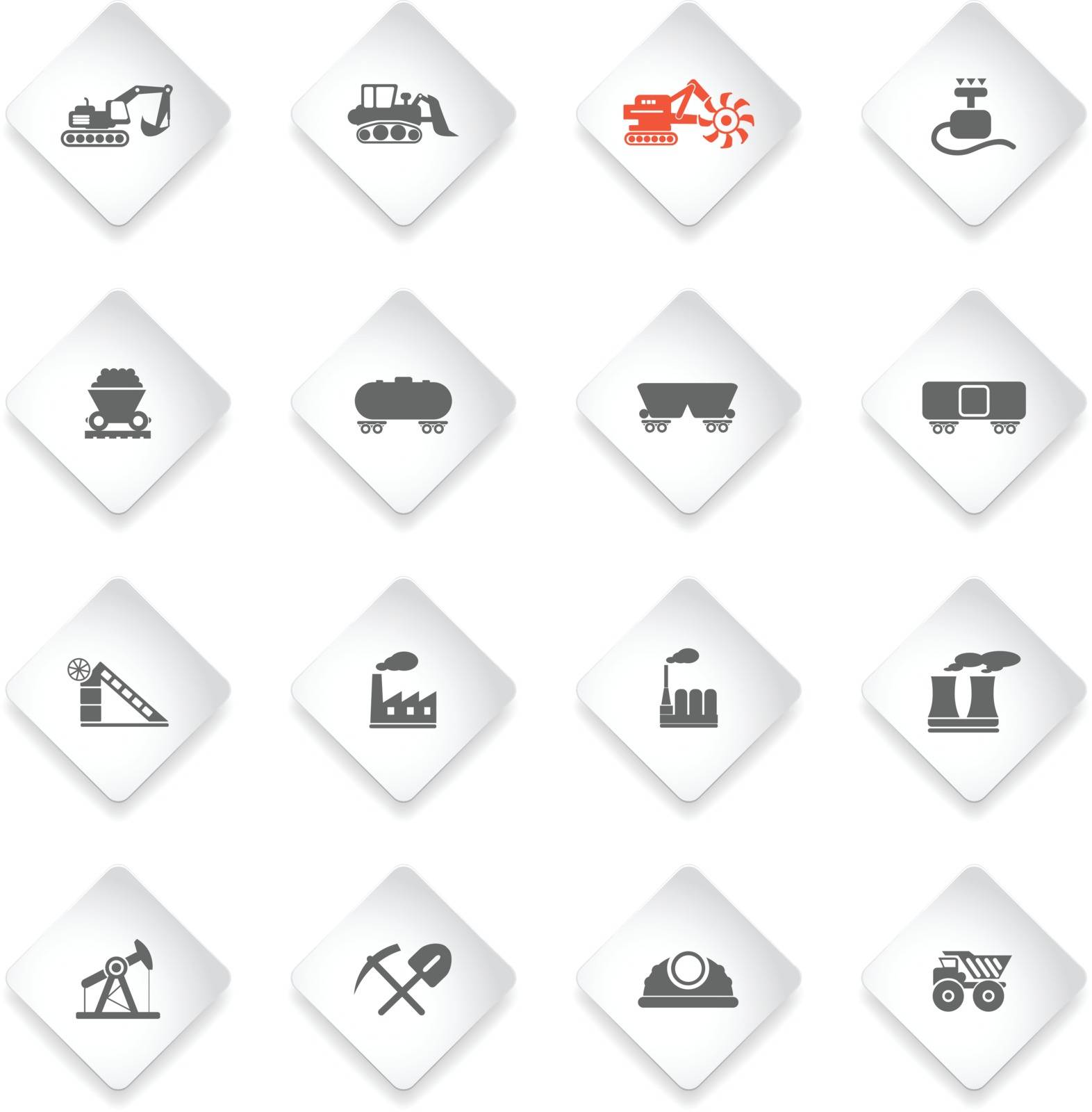 Factory and Industry  simply symbols for web and user interface