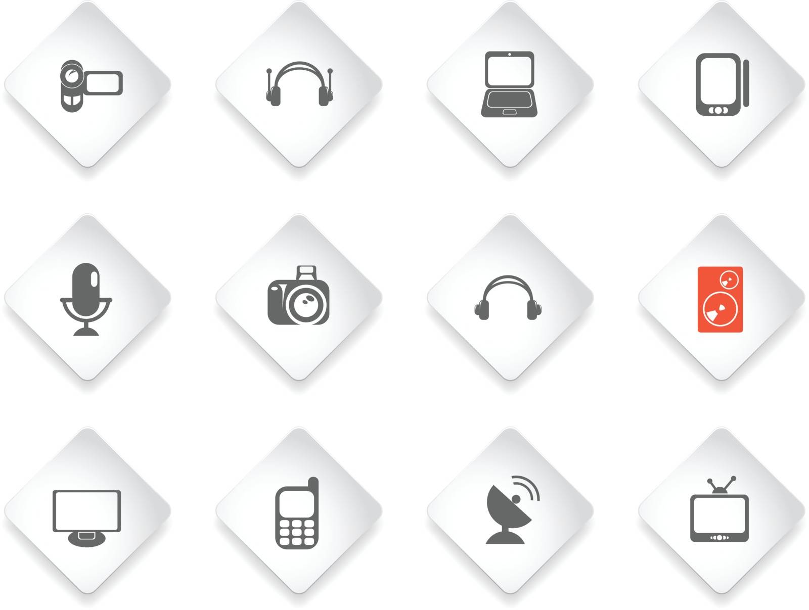 Media simply symbol for web icons and user interface