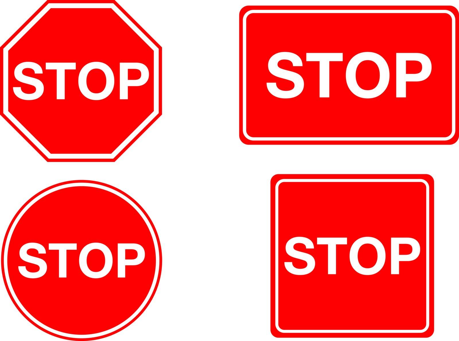 stop sign circle square regtangle octagon isolated