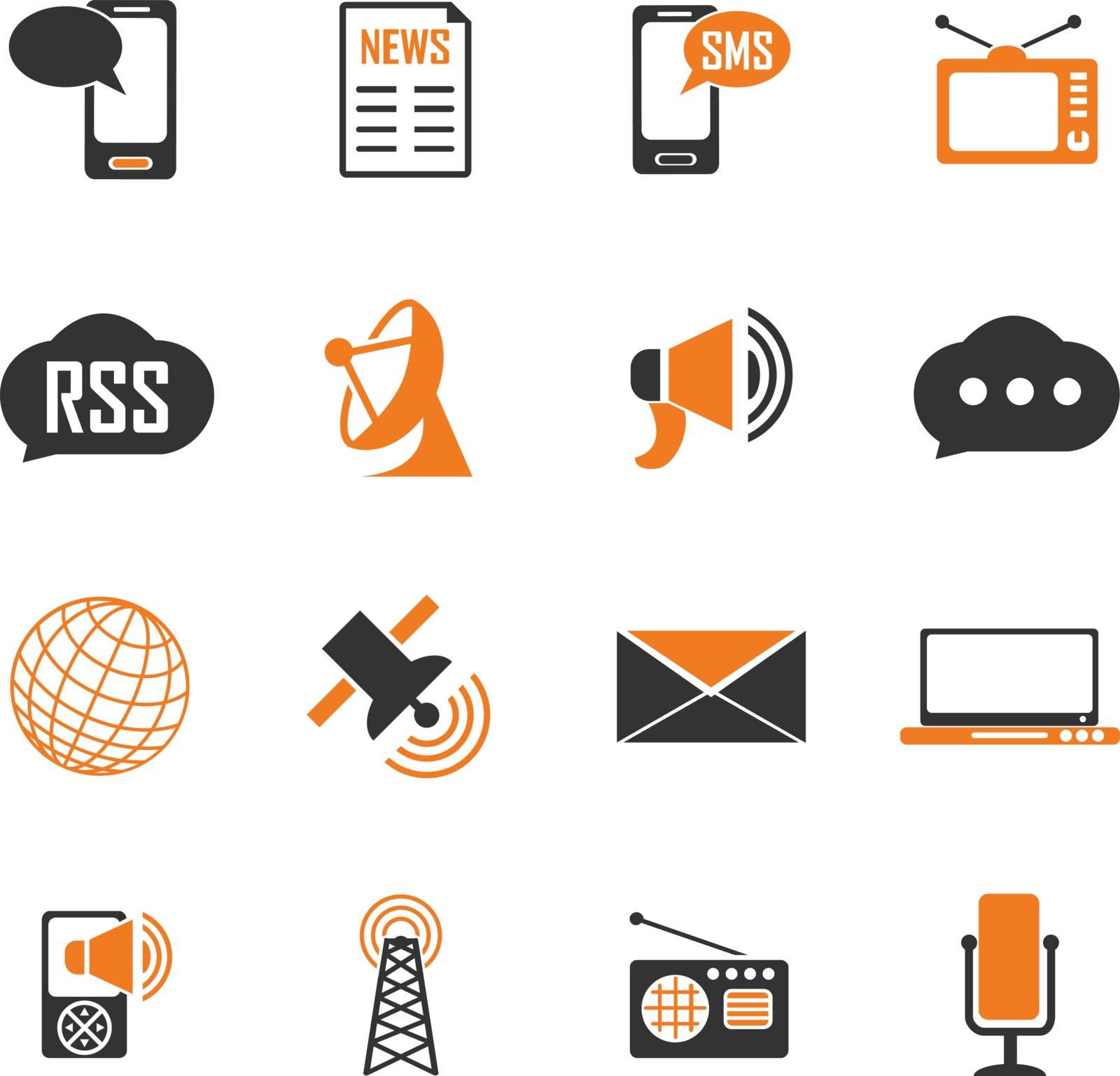Social media simply icons for web and user interfaces