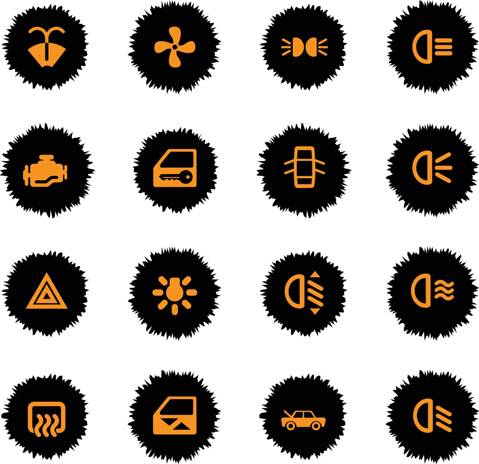car interface color icon for web sites and user interface