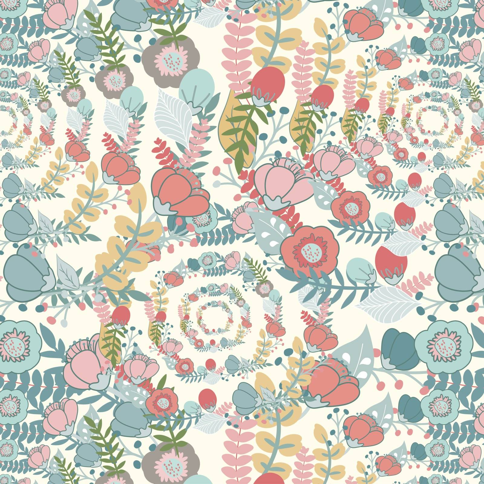 Elegant pattern with flowers by AnaMarques