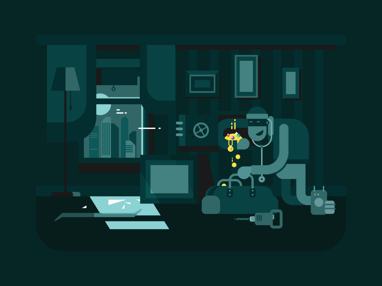 Burglar in the apartment by jossdiim