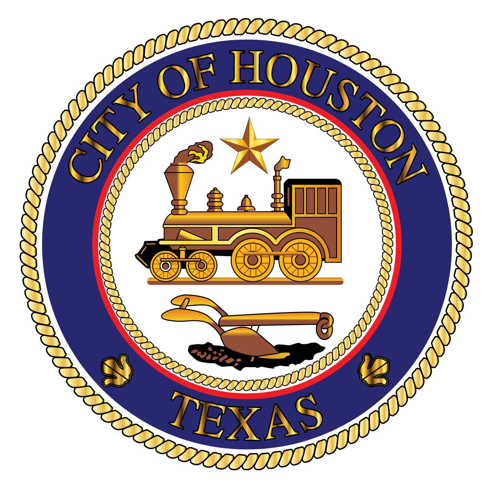 The seal as adopted by the city of Houston