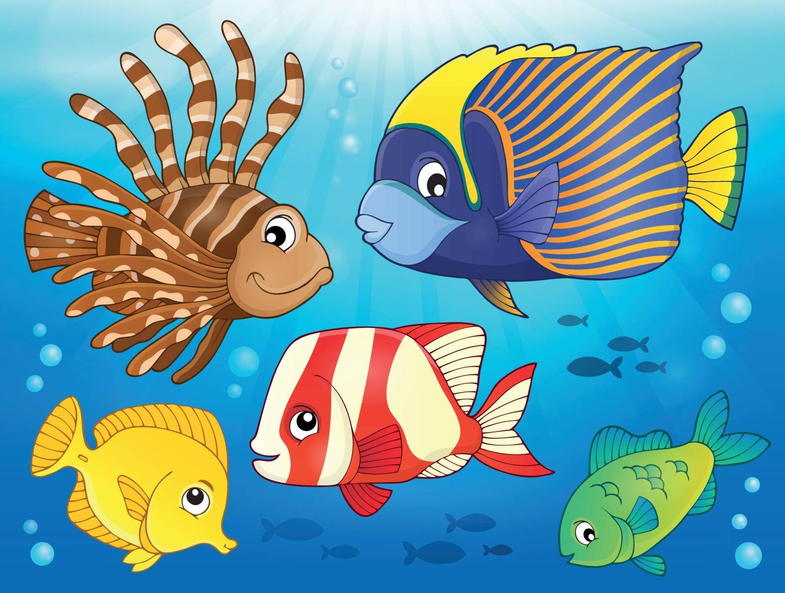 Coral reef fish theme image 3 - eps10 vector illustration.