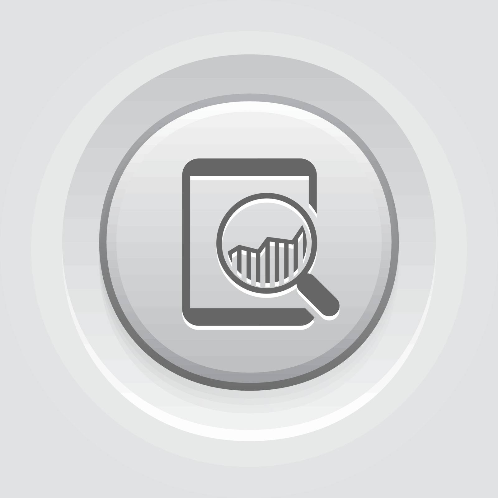 Business Analysis Icon. Grey Button Design. Business Concept