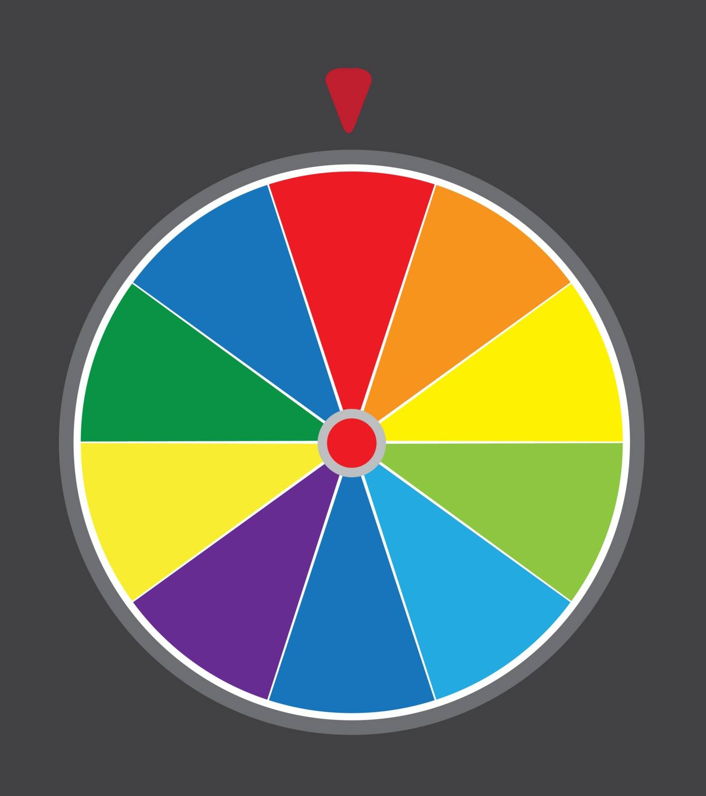 vector illustration of a wheel of fortune