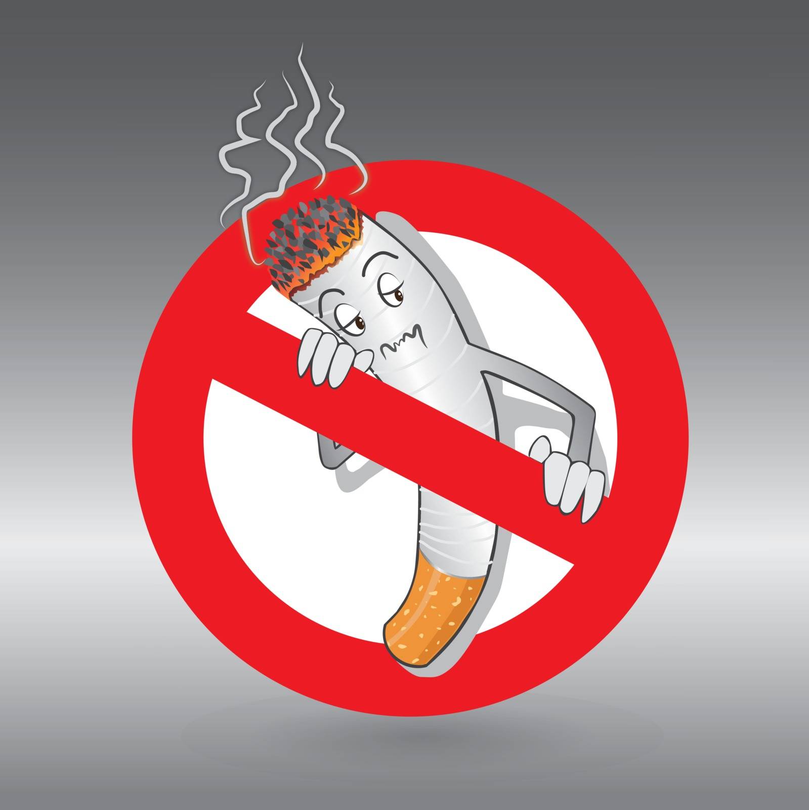 Stop smoking symbol for World No Tobacco Day in public places
