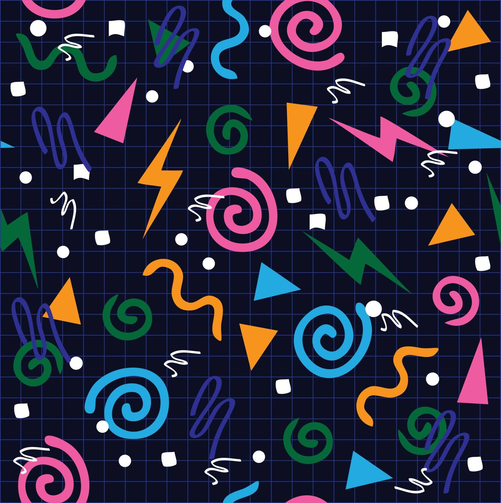 vector illustration of 80s or 90s background