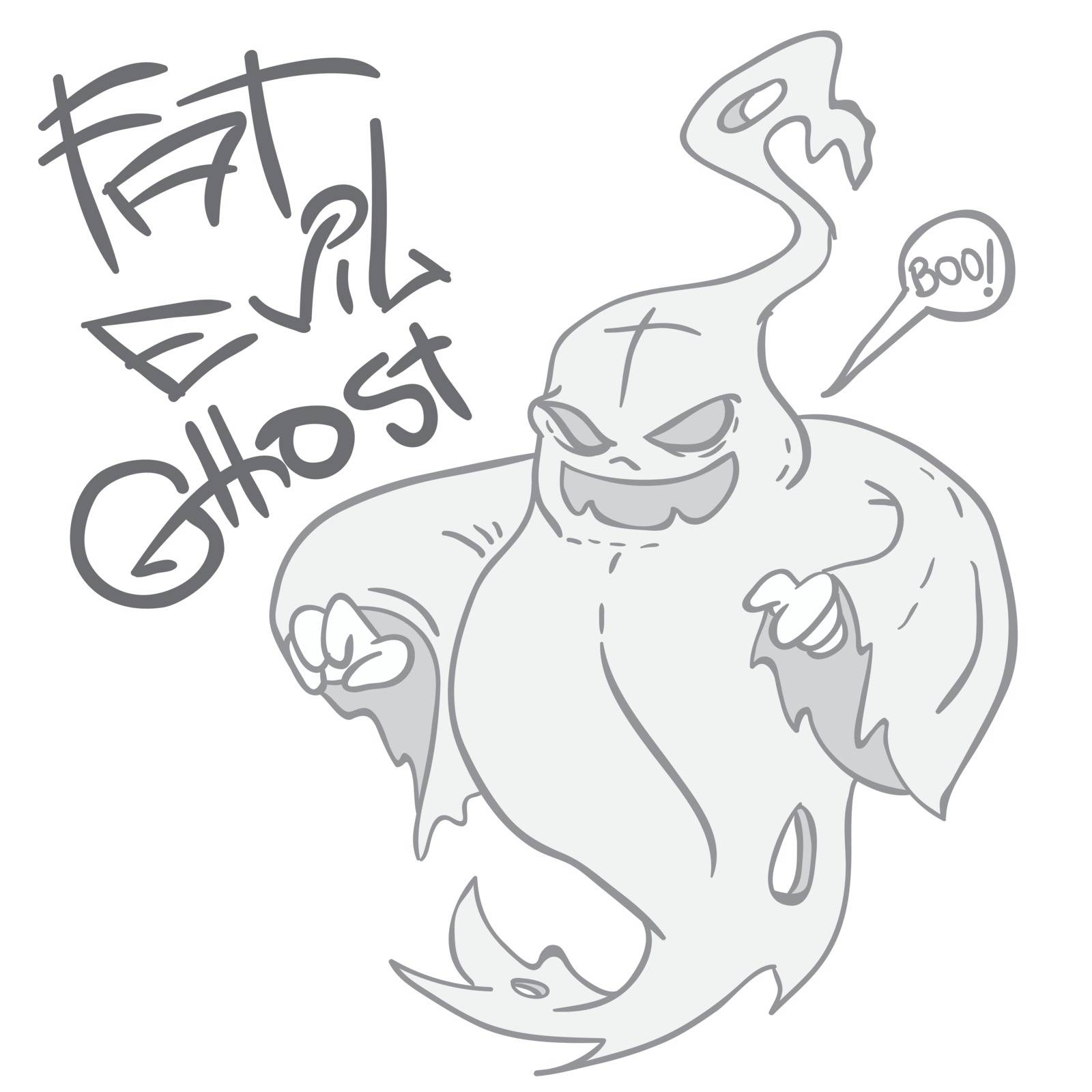 fat evil ghost cartoon