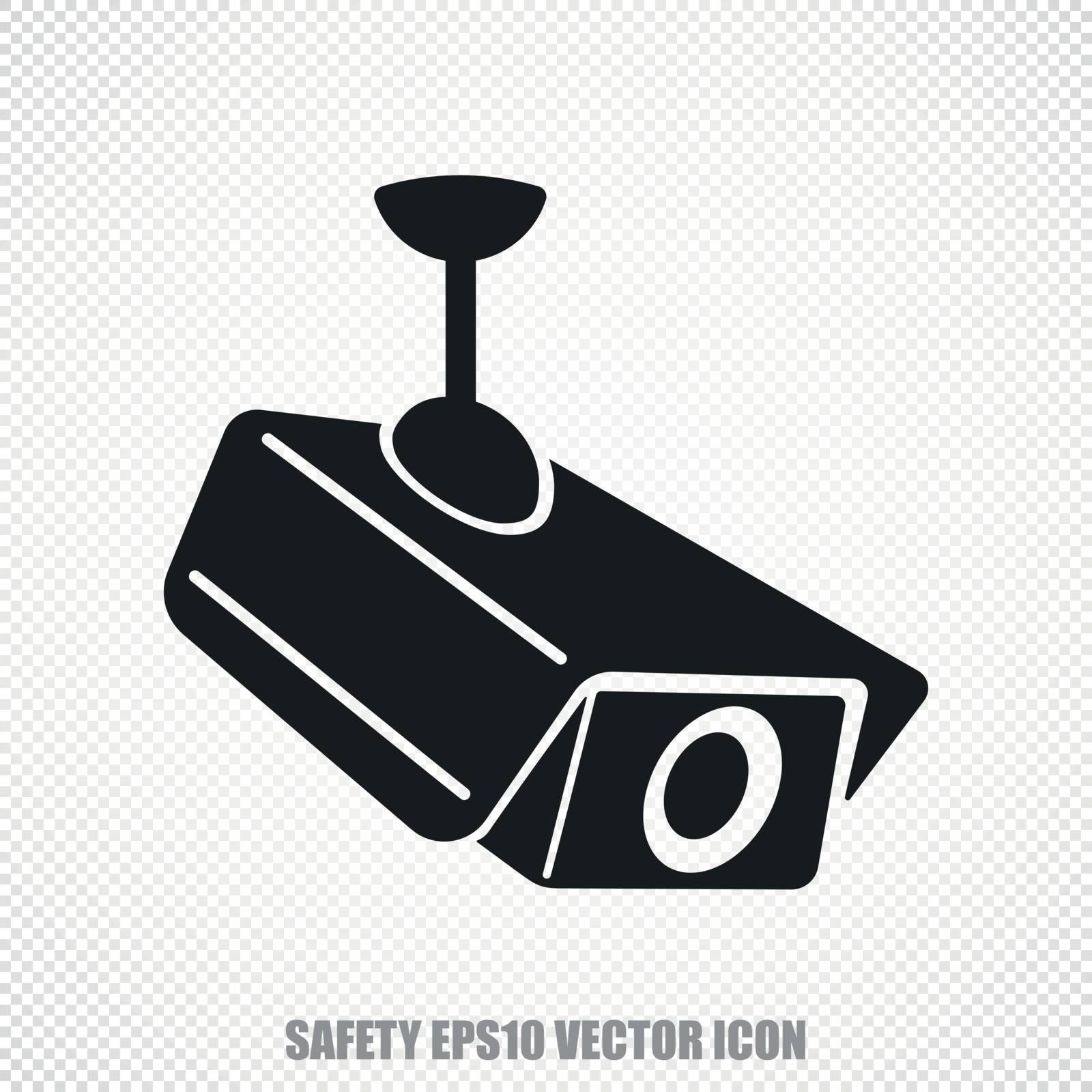 The universal vector icon on the safety theme: Black Cctv Camera. Modern flat design. For mobile and web design. EPS 10.