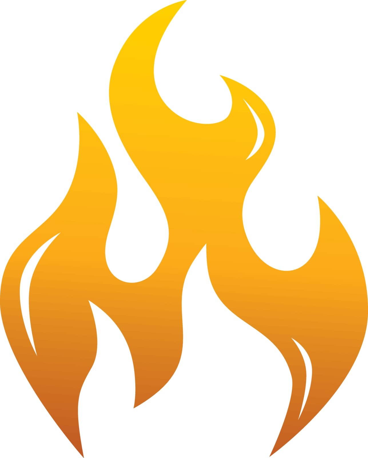 hot fire burn theme vector art illustration