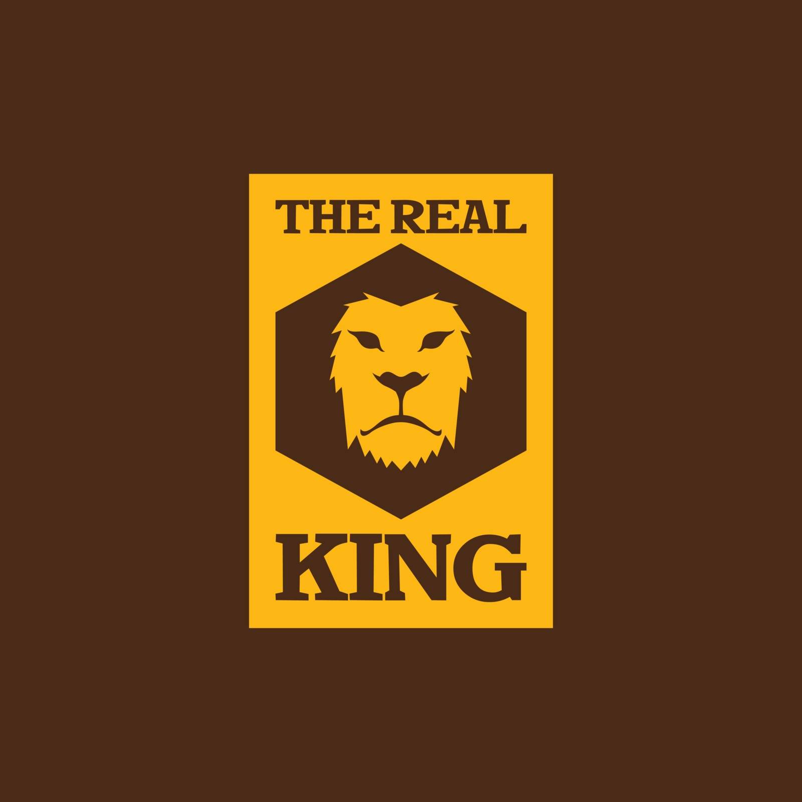 lion head logo theme template vector art illustration