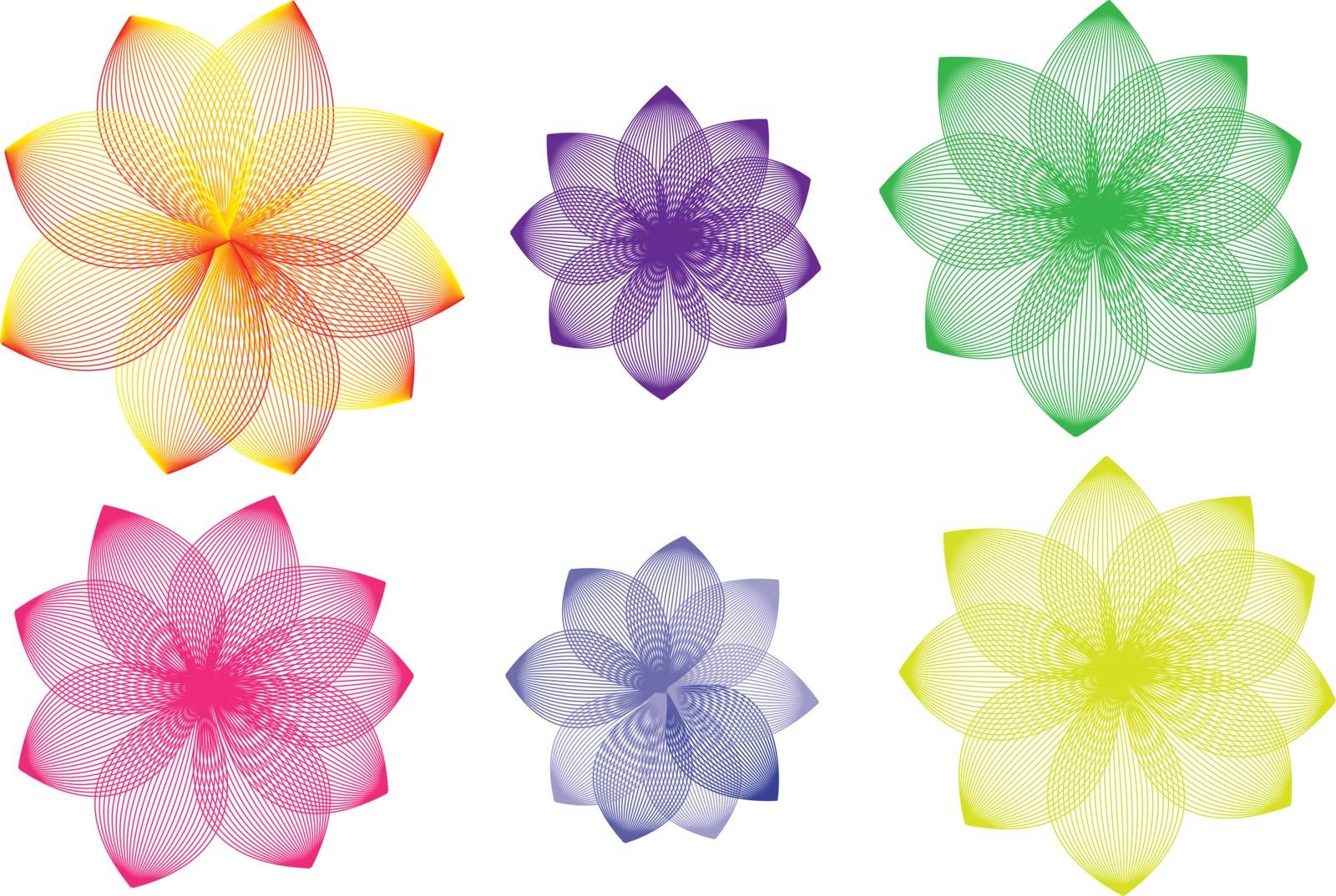 Color variations of floral background.