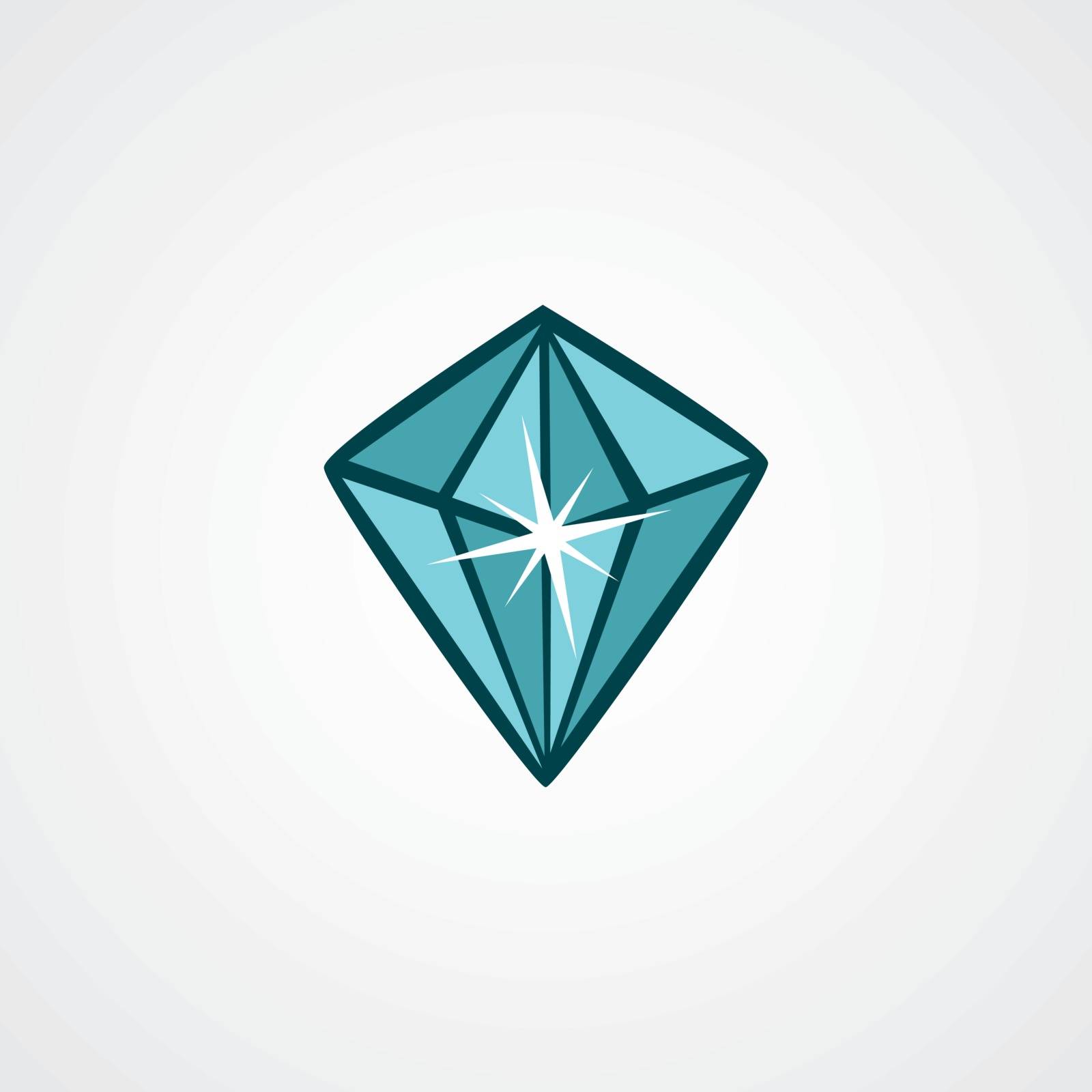 crystal clear diamond theme vector art illustration