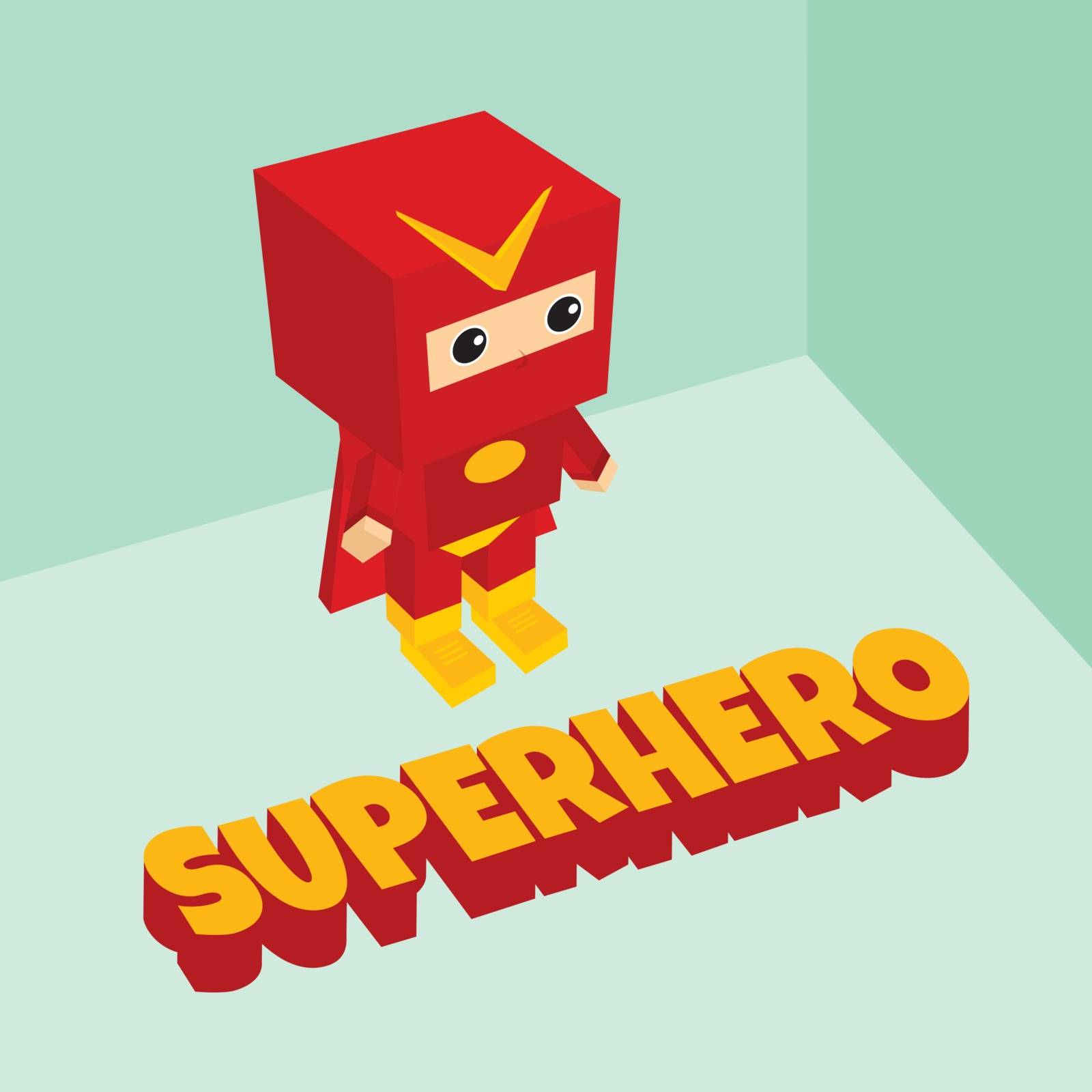 amazing superhero isometric theme by vector1st