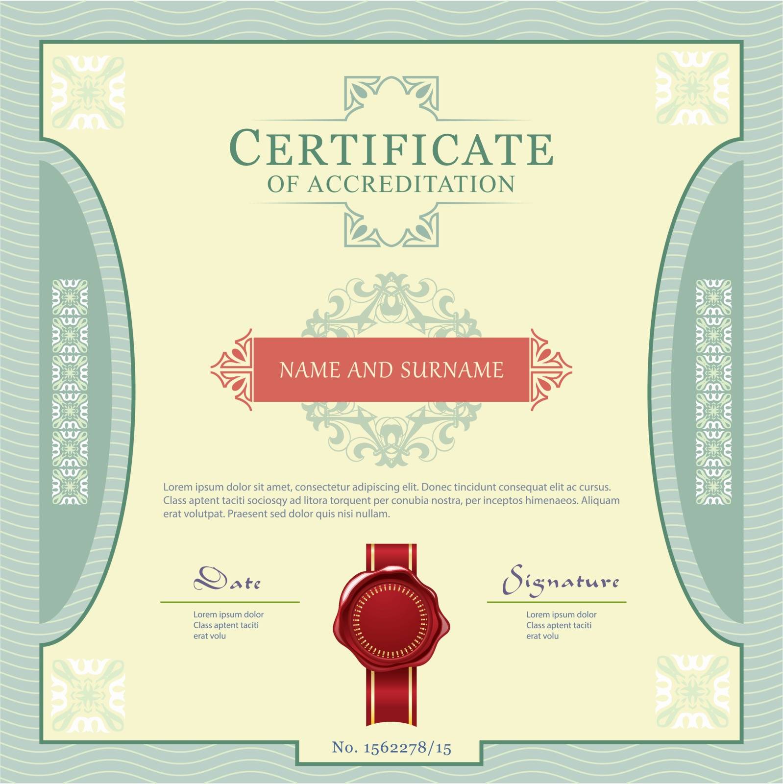 Certificate vecter template design layout