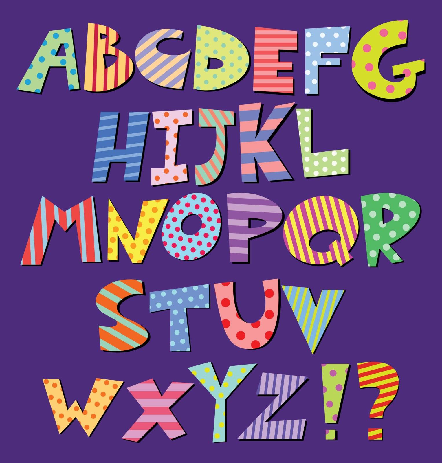 Comic alphabet by yayayoyo