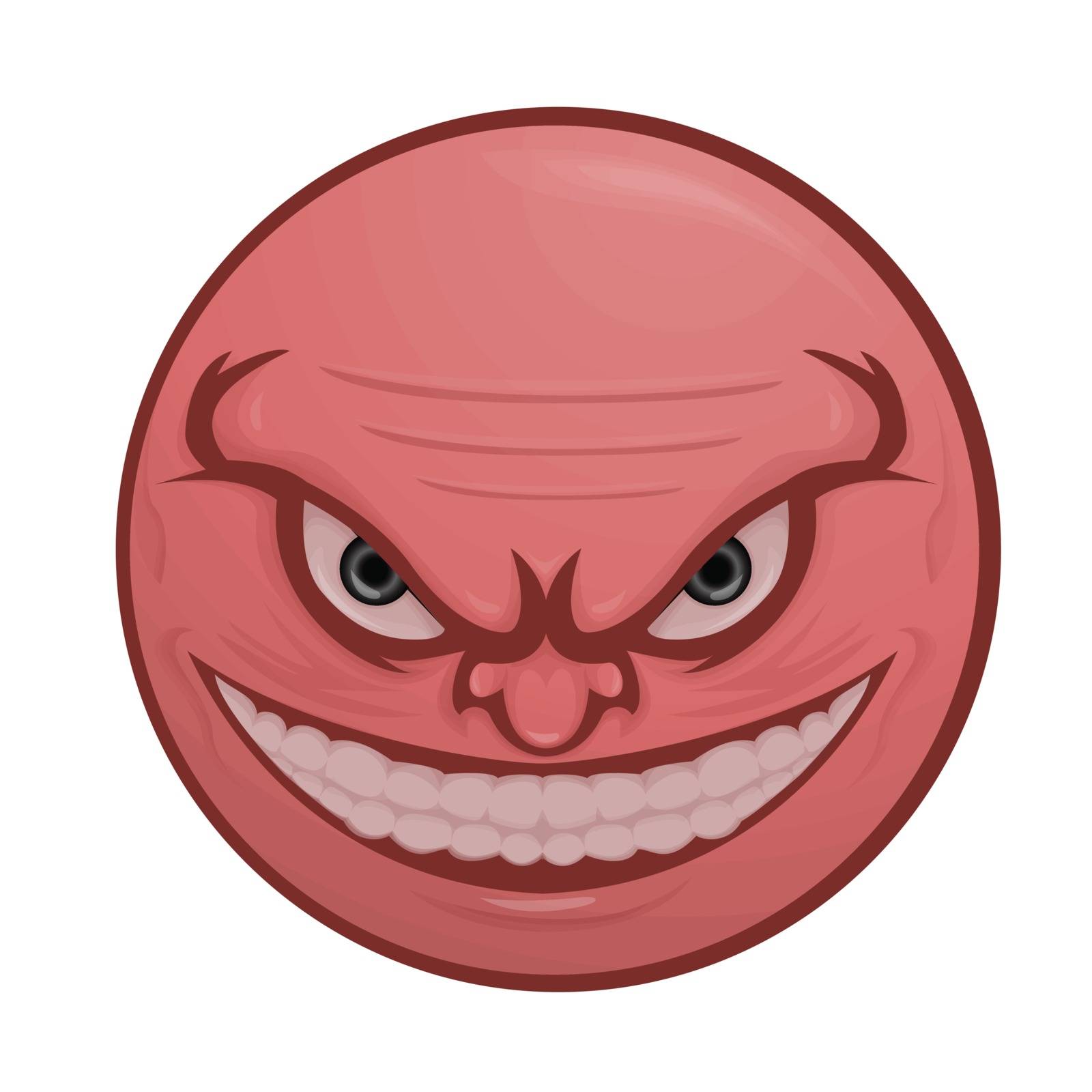 Vector Illustration of Very Angry Emoticon