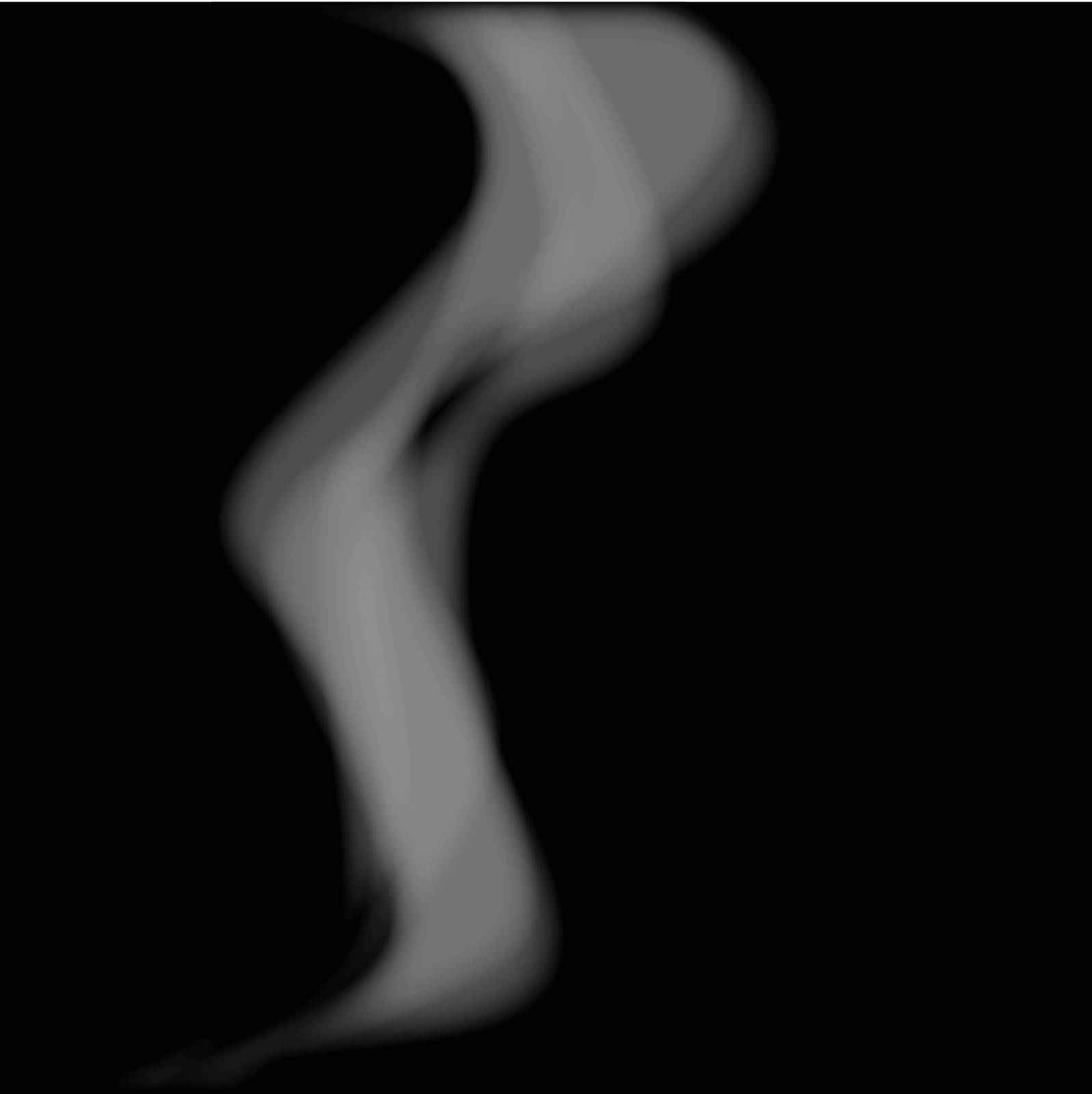 Whifs of rising smoke set against a dark background