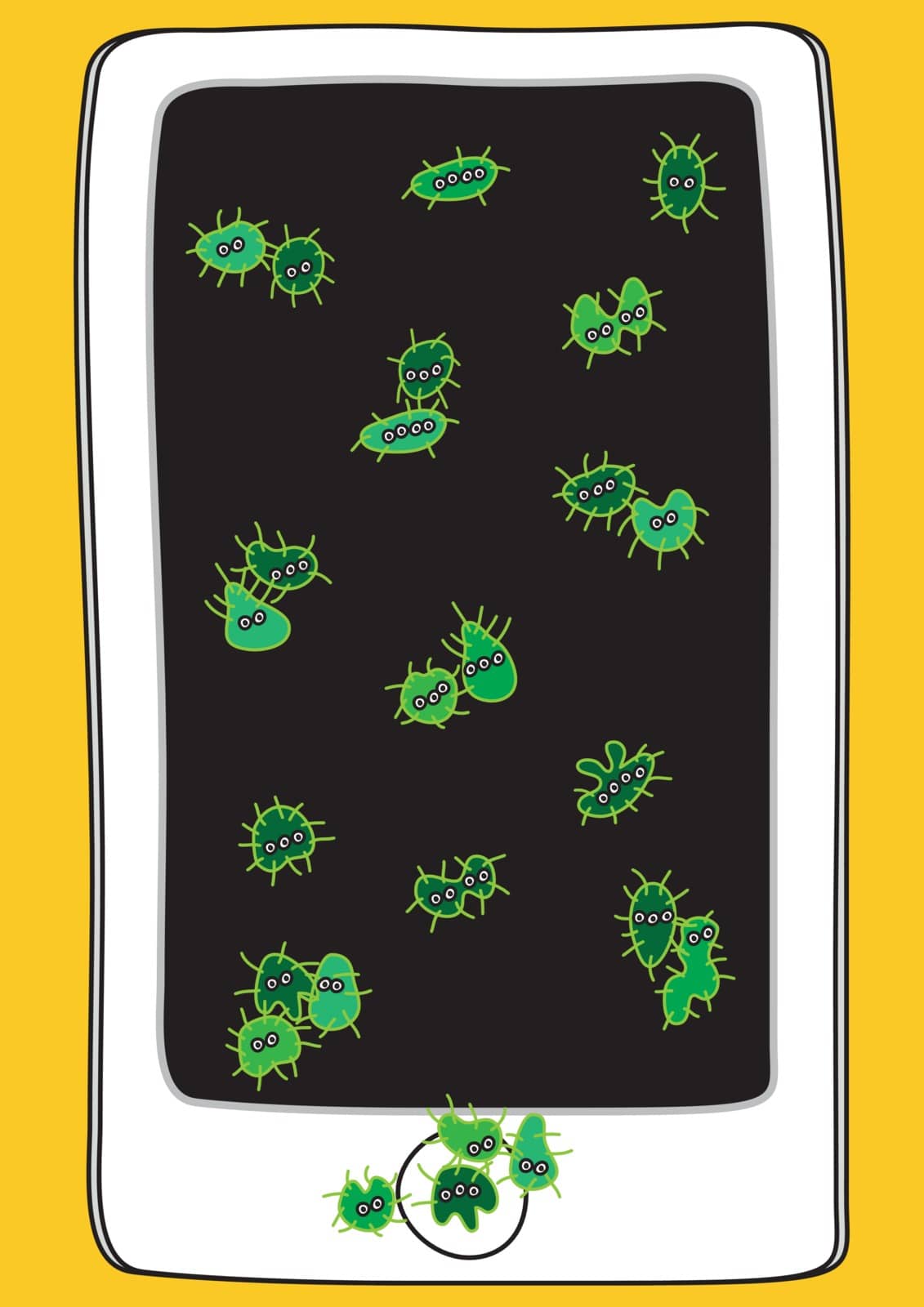 mobile device with germ and bacteria by zkruger
