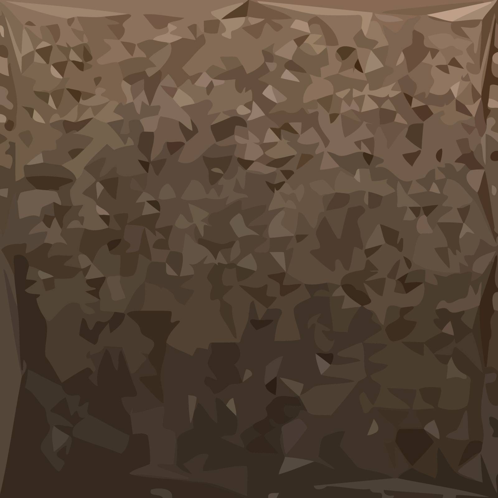 Low polygon style illustration of an antique brass camo abstract geometric background.