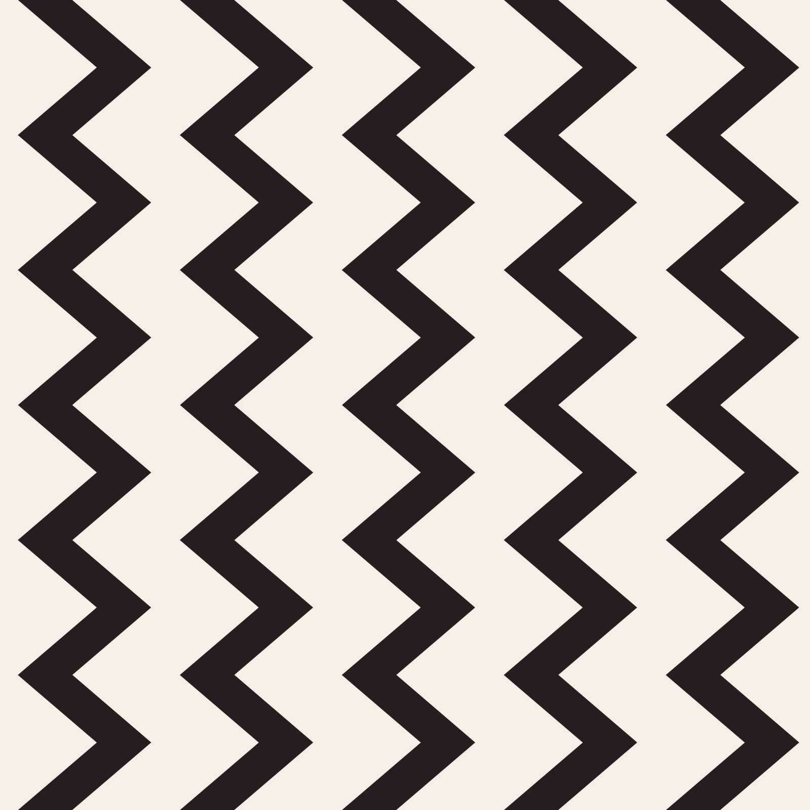 Vector Seamless Black and White ZigZag Lines Geometric Pattern. Abstract Geometric Background Design