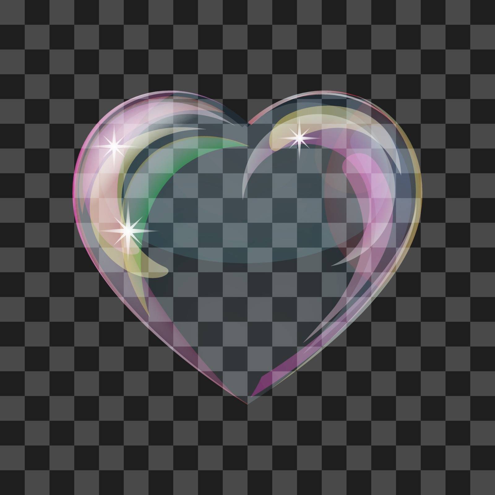 Shiny bubble heart by tassel78