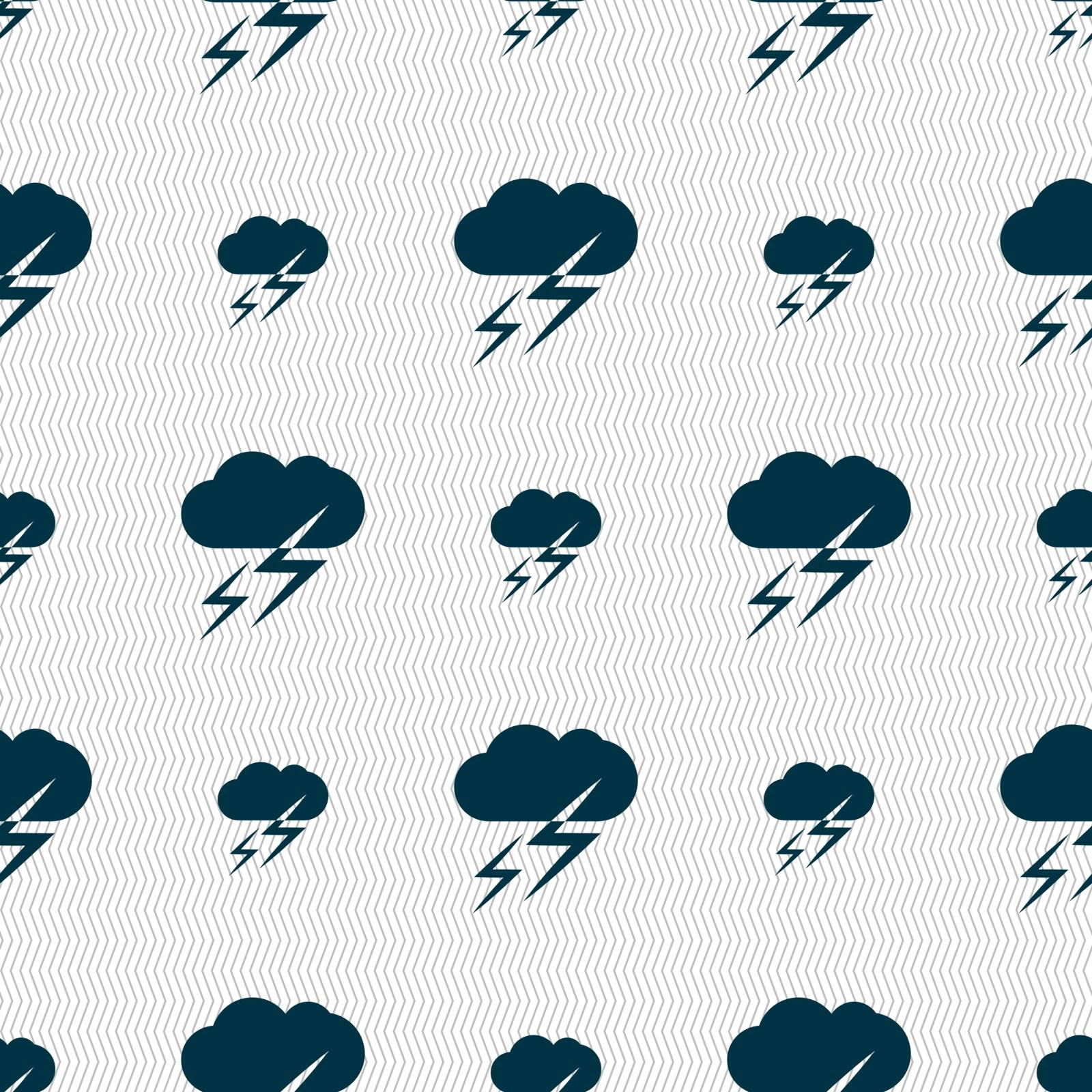 Weather icon sign. Seamless pattern with geometric texture. Vector illustration