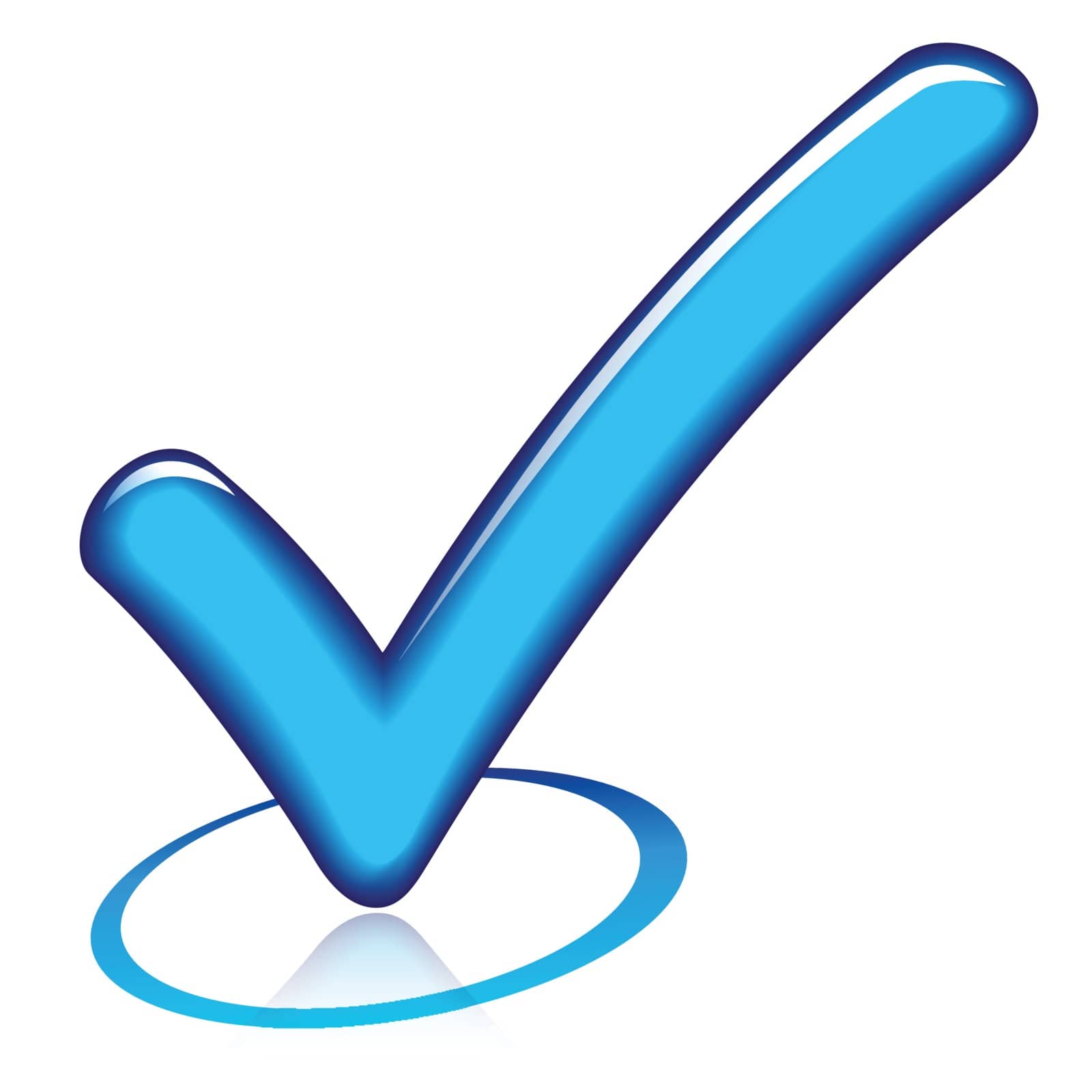 Illustration of 3d blue design modern checkmark