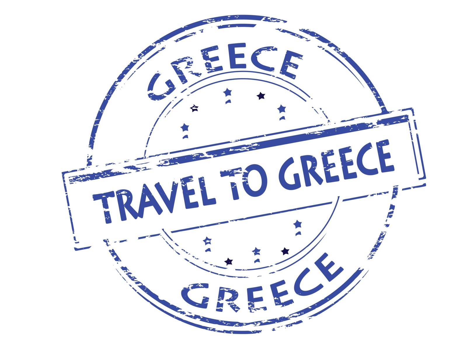 Rubber stamp with text travel to Greece inside, vector illustration