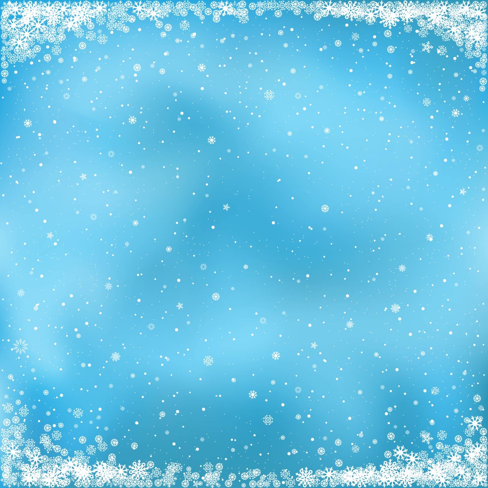 snow on blue background by romvo
