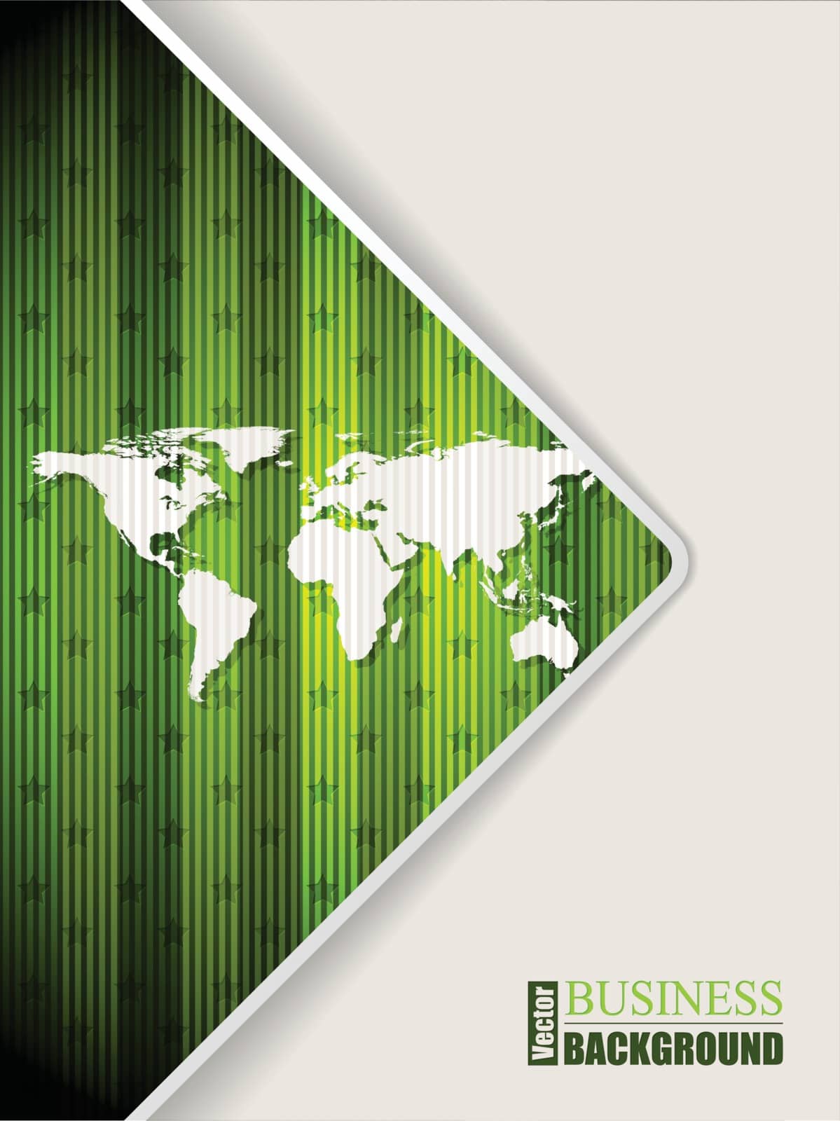 Abstract green brochure with world map by vipervxw