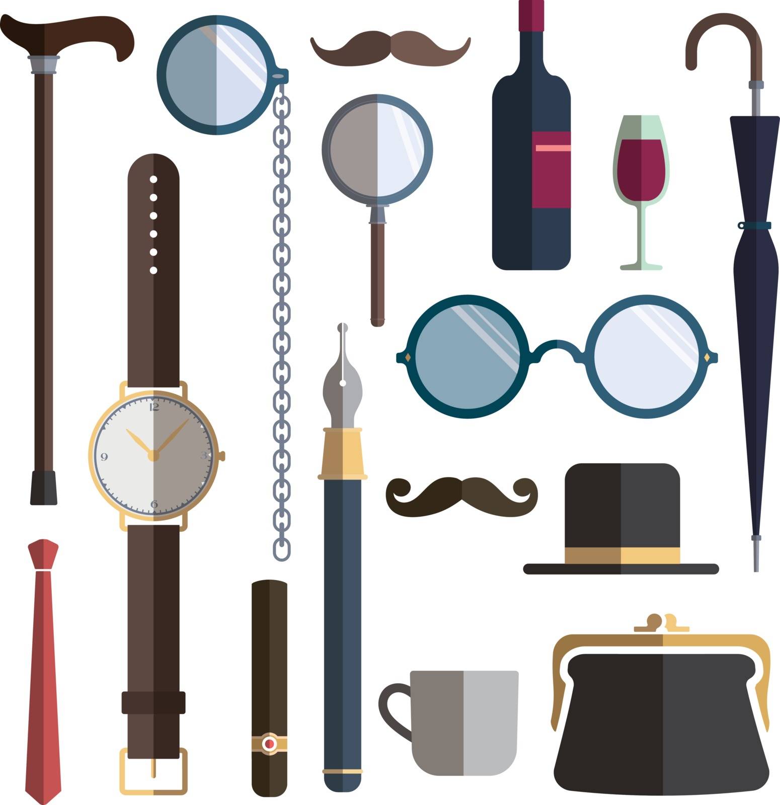 Gentleman accessories. Vector Illustration EPS 10 by nolimit046